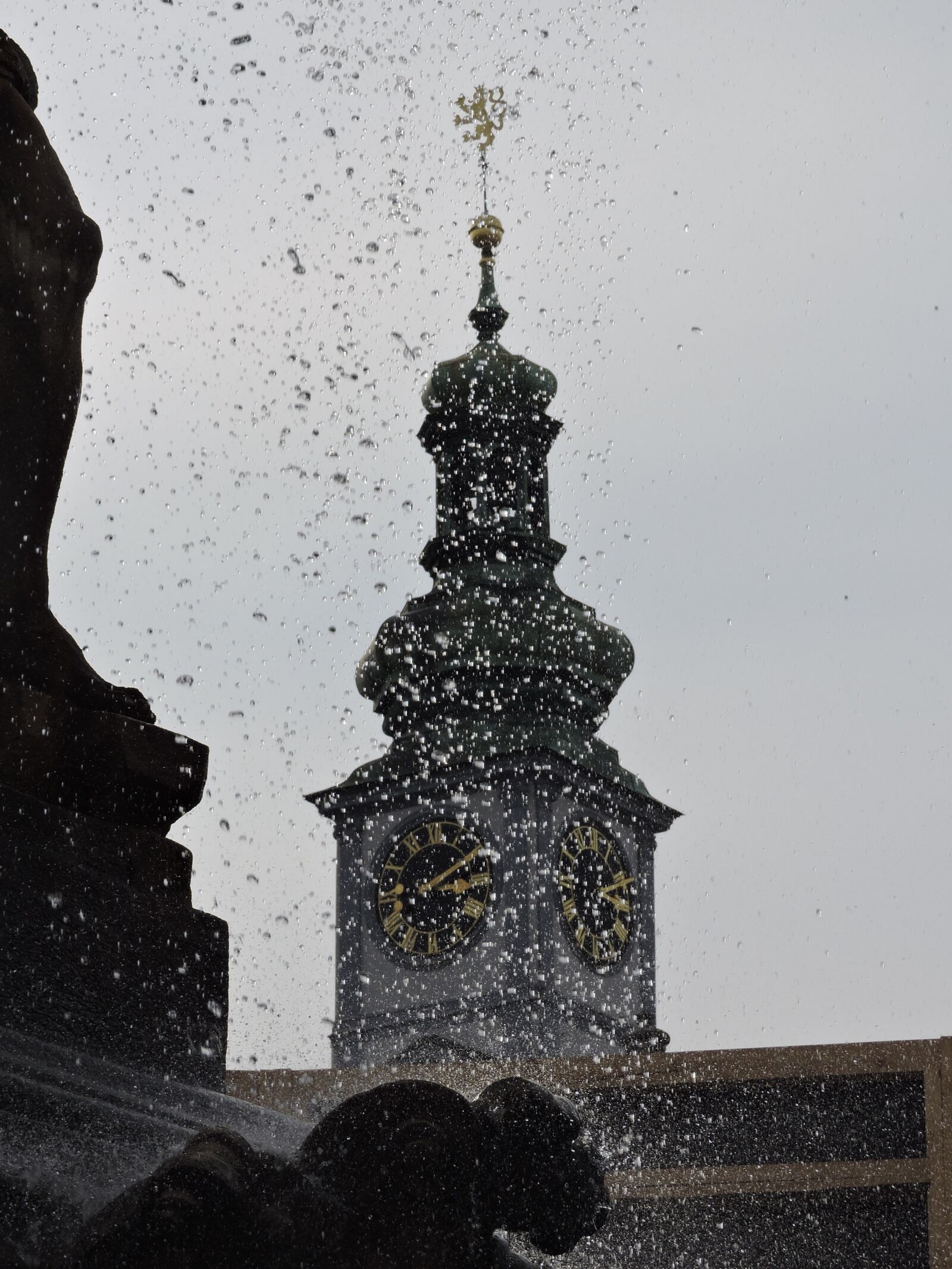 Nikon Coolpix P600 sample photo. Fountain, czech budejovice, water photography