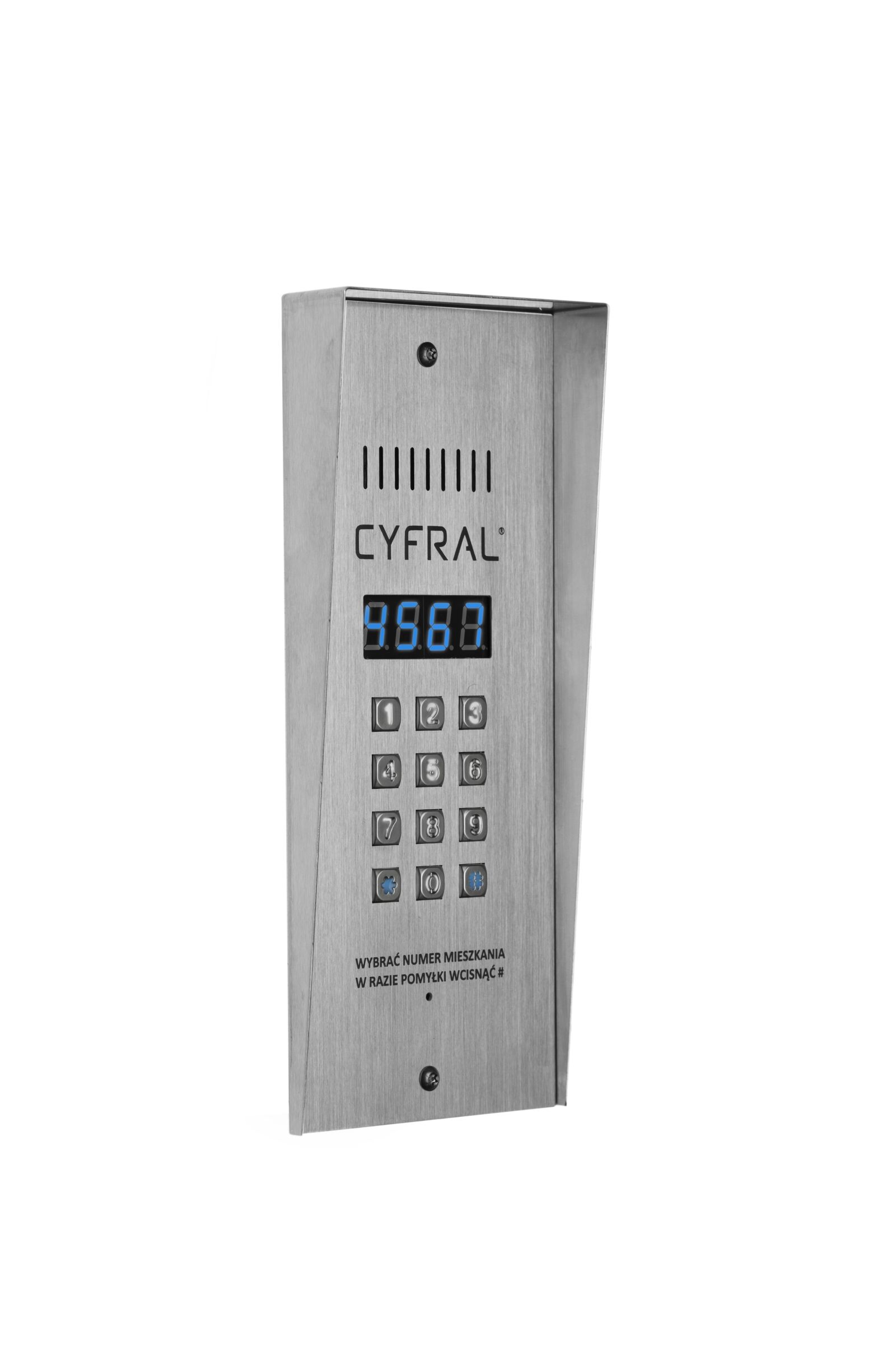 Canon EOS 5D Mark III sample photo. Intercom, stainless steel, blue photography