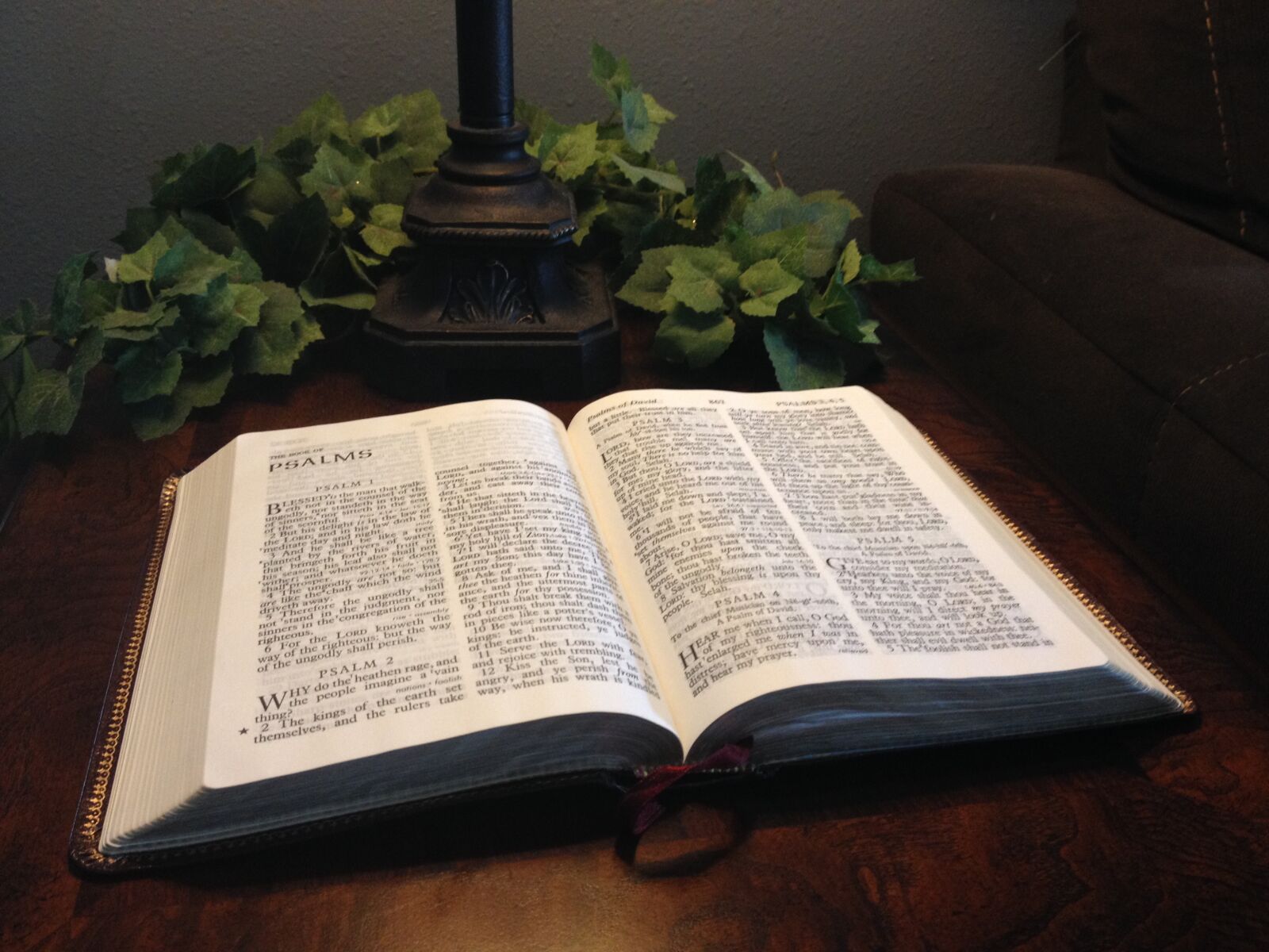 iPhone 4S back camera 4.28mm f/2.4 sample photo. Bible, psalms, open book photography