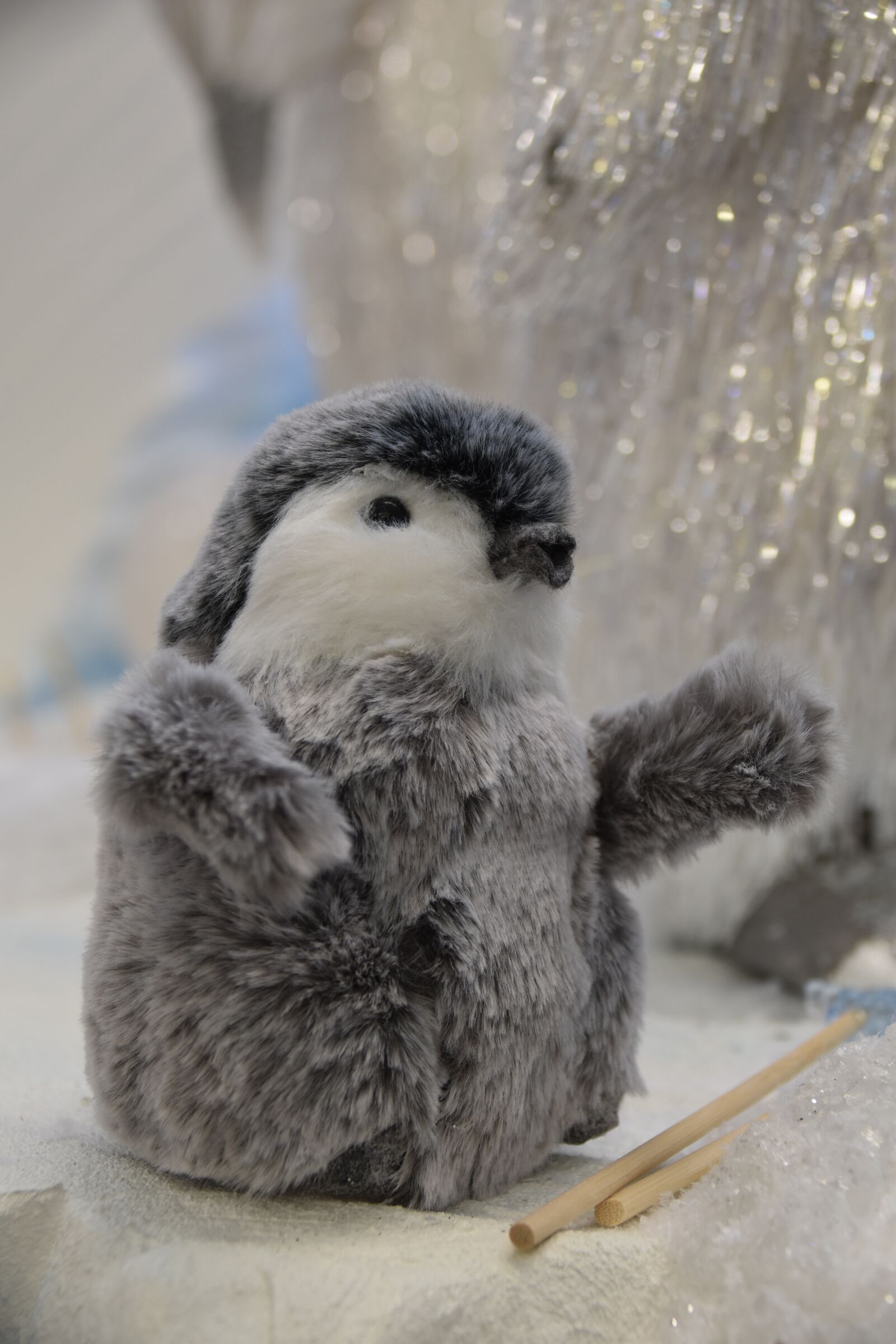 Nikon D5600 sample photo. Plush baby penguin, baby photography