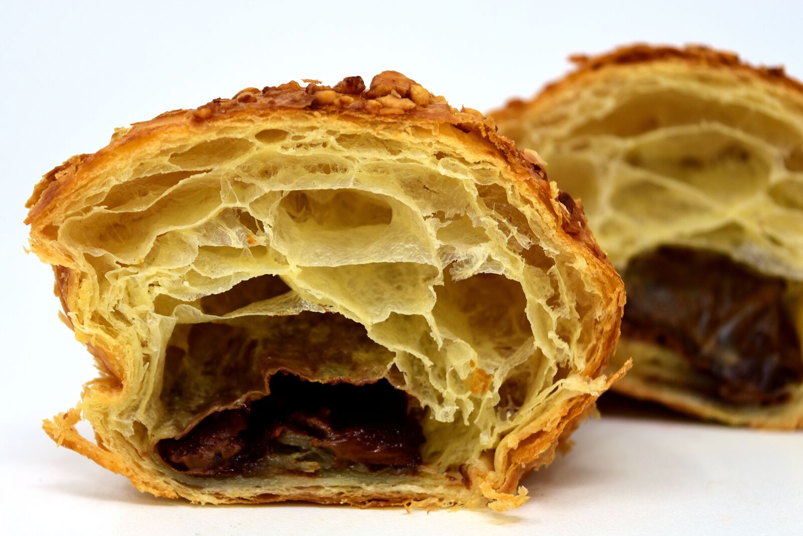 Nikon D7200 sample photo. Chocolate croissant, puff pastry photography