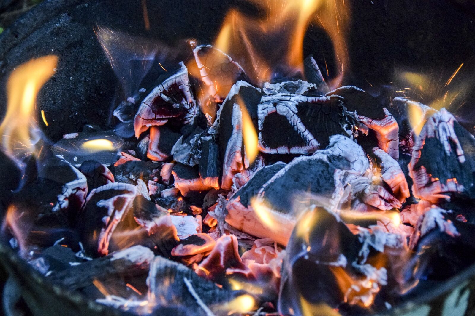Nikon D5300 sample photo. Coal, fire, ash photography