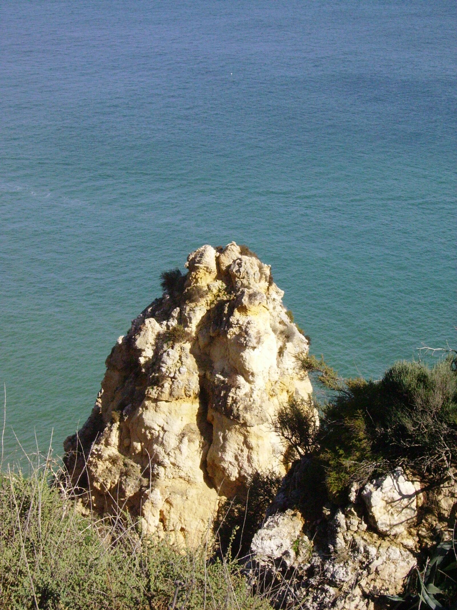 Pentax OPTIO 50L sample photo. Portugal, rock algarve, vacations photography