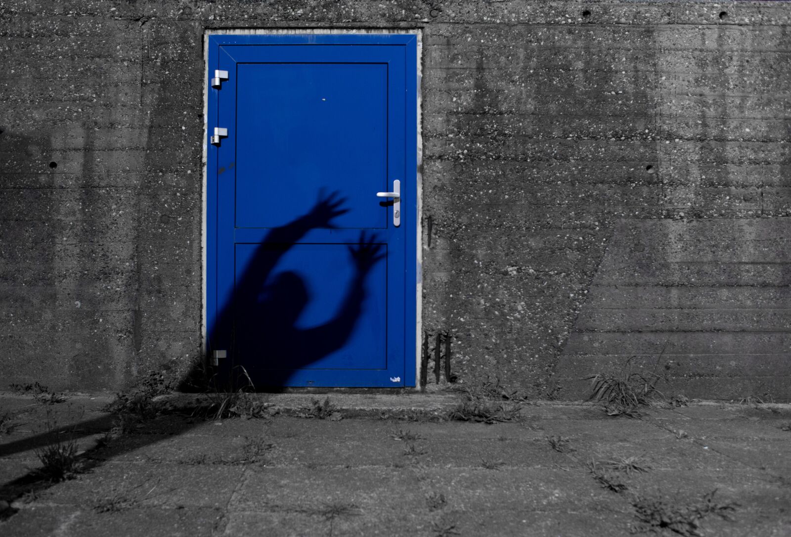 Nikon D610 sample photo. Blue, door, shade photography
