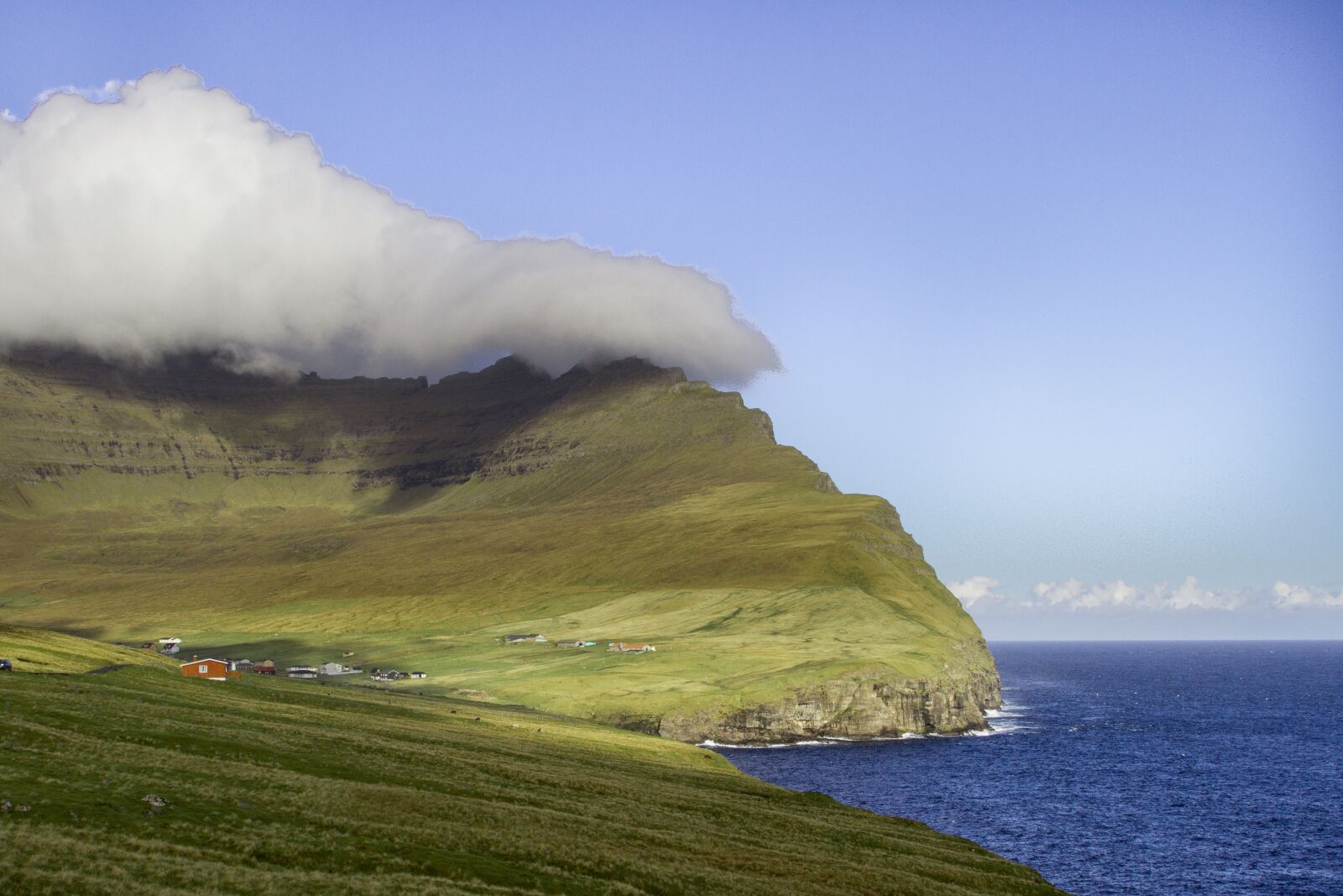 Canon EF 24-105mm F4L IS USM sample photo. Blue, clouds, faroe islands photography