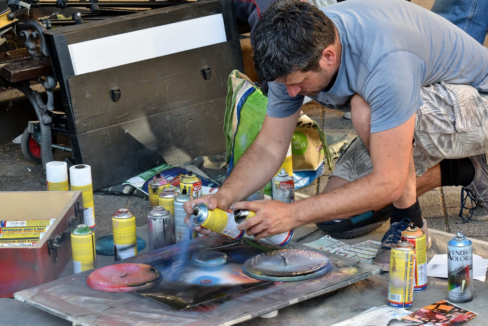 Nikon D5500 sample photo. Art, artist, man, paint photography