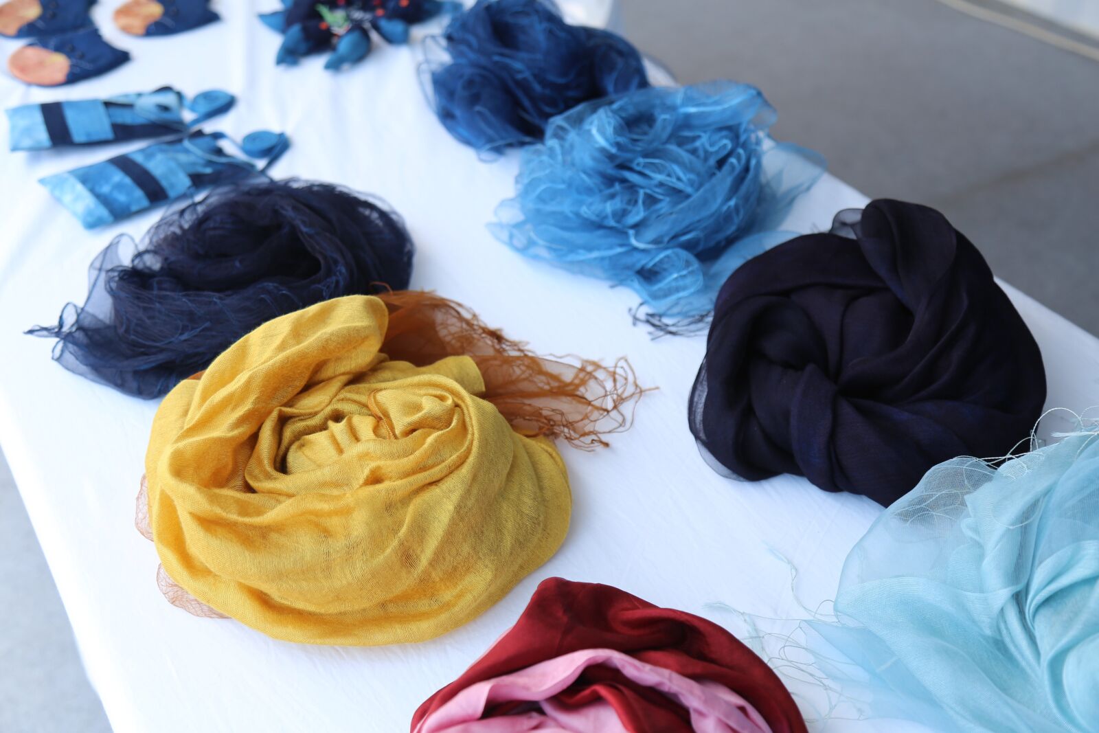 Canon EOS 6D + Canon EF 24-105mm F4L IS USM sample photo. Natural dyeing scarves, natural photography