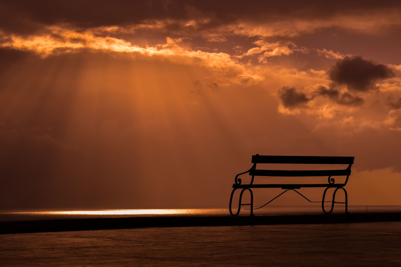 Nikon D3300 sample photo. Bench, sunset, dusk photography