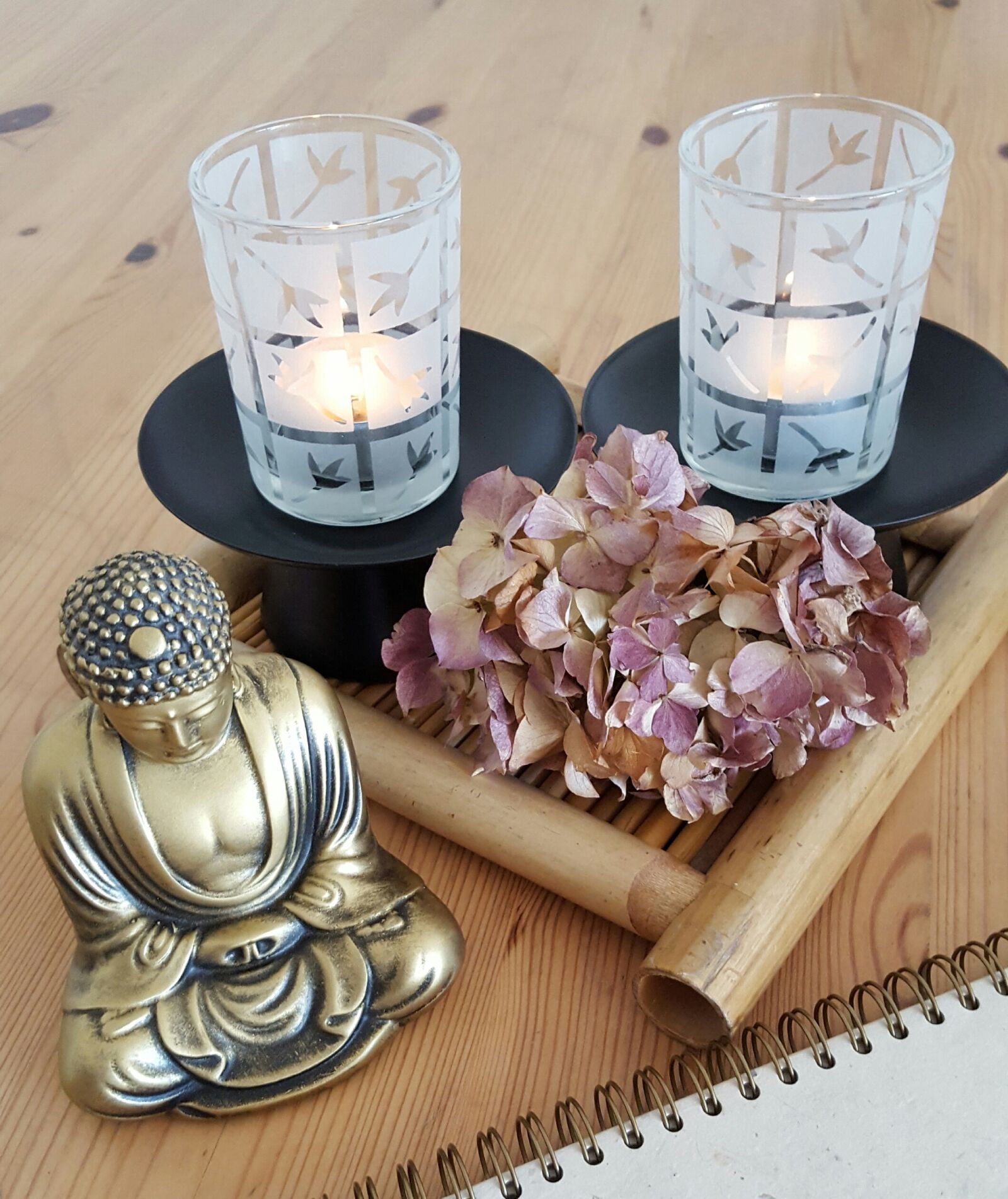 Samsung Galaxy S6 sample photo. Buddha, candles, flowers photography