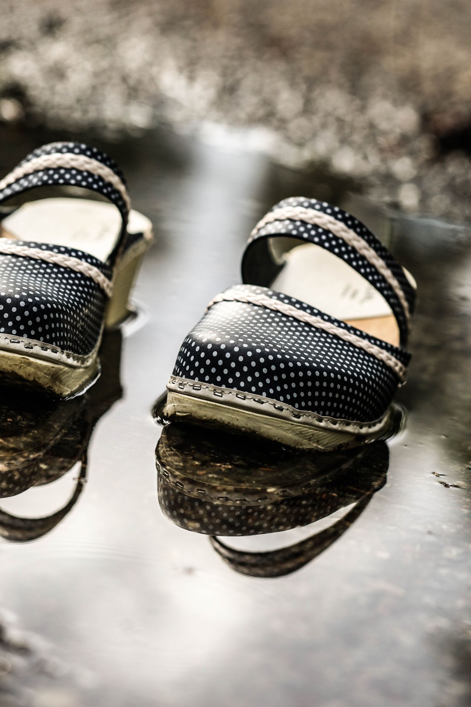 Canon EOS 7D Mark II sample photo. Clogs, puddle, footwear photography