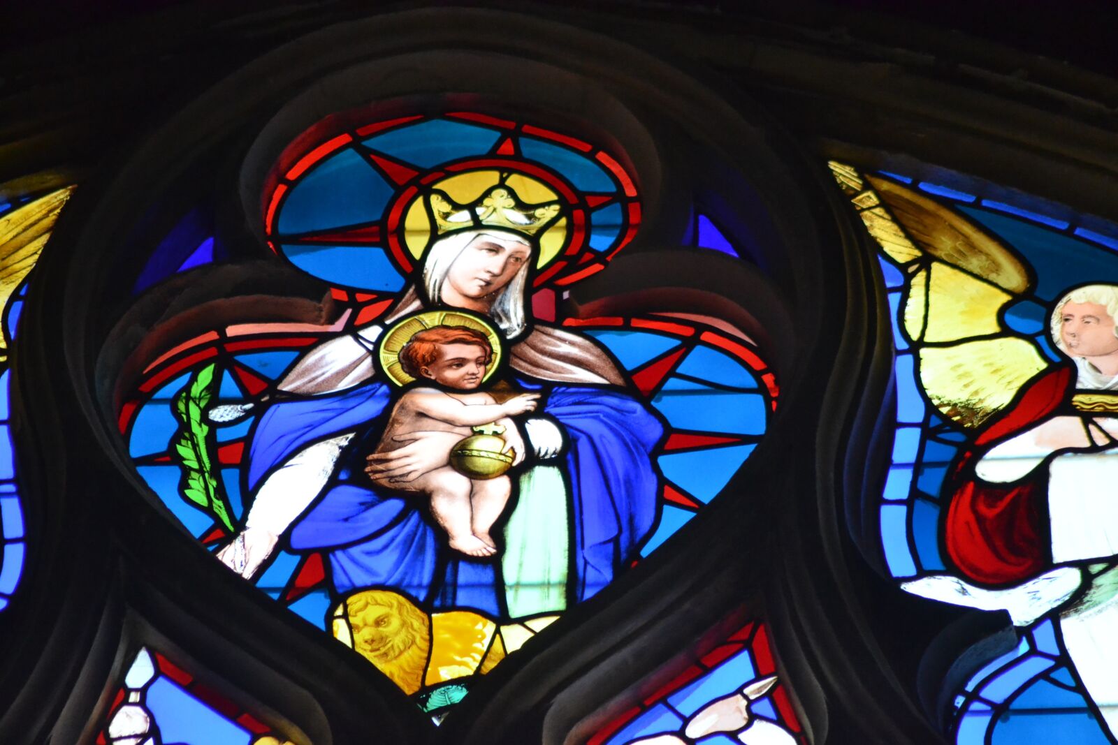 Nikon D3100 sample photo. Stained glass, window, church photography