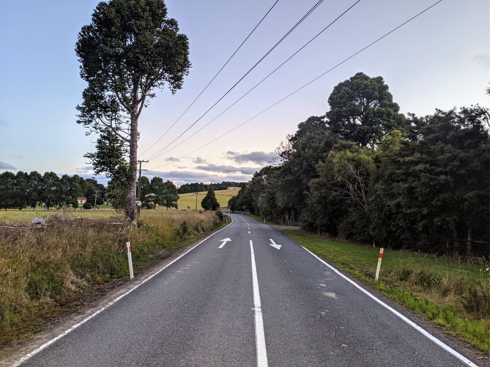 Google Pixel 3 sample photo. New zealand, road, evening photography