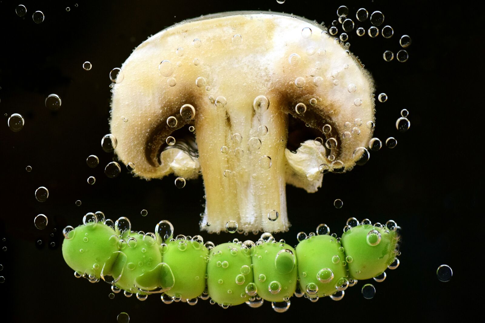 Nikon D3300 sample photo. Mushroom, peas, vegetables photography
