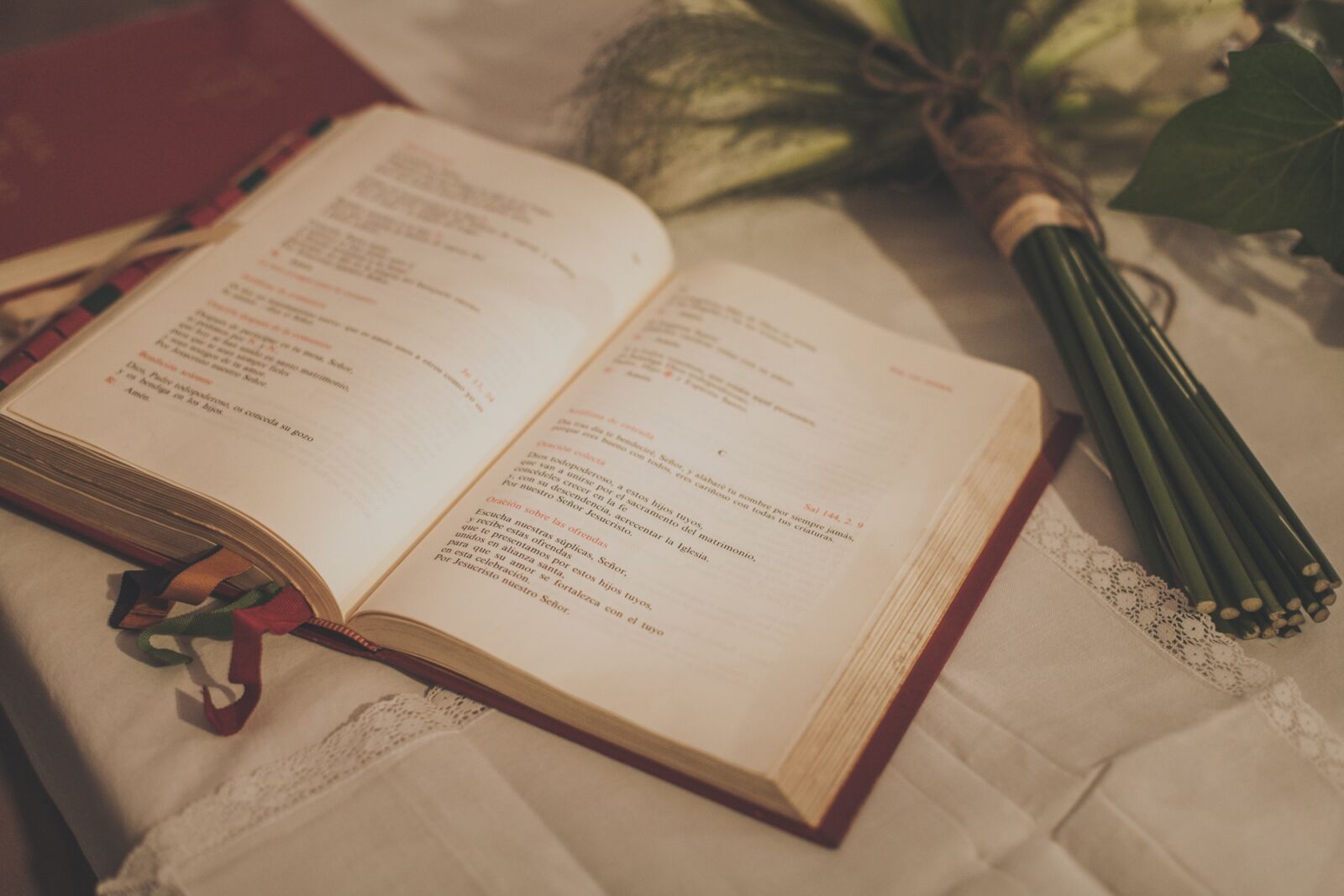 Canon EF 50mm F1.4 USM sample photo. Holy bible, wedding, flowers photography