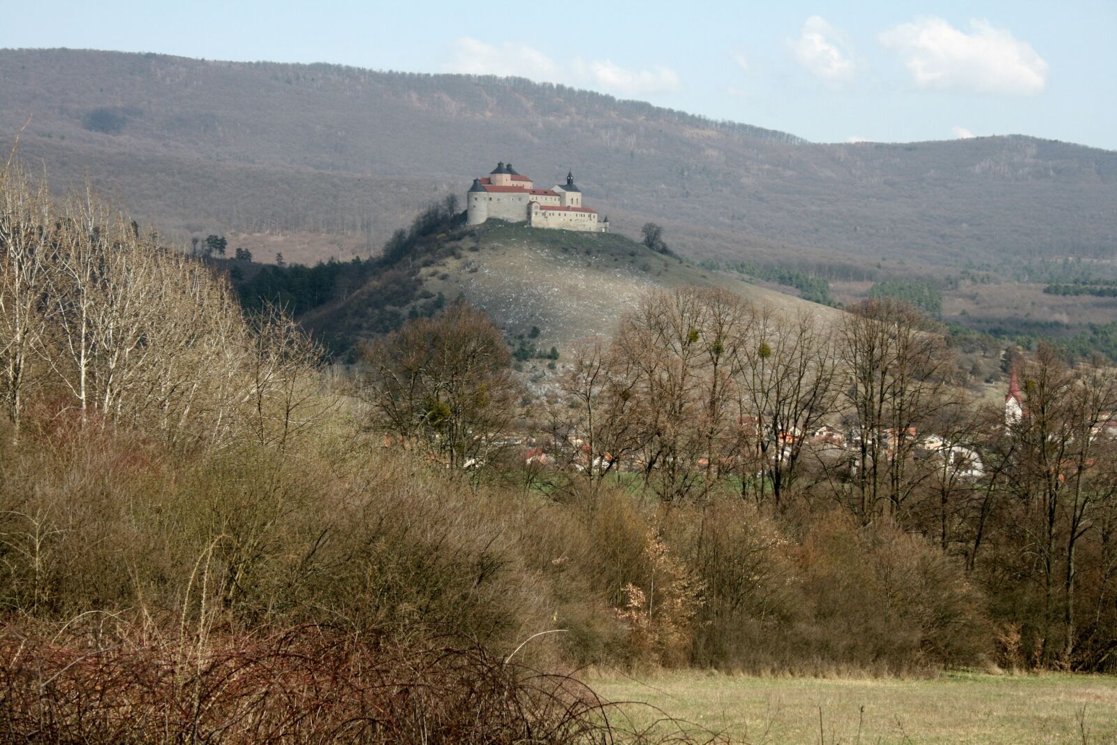 Canon EOS 400D (EOS Digital Rebel XTi / EOS Kiss Digital X) sample photo. Castle, meadow, forest photography