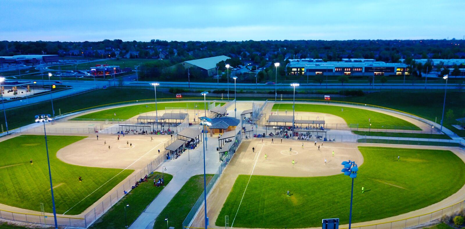 DJI FC220 sample photo. Aerial, shot, softball photography