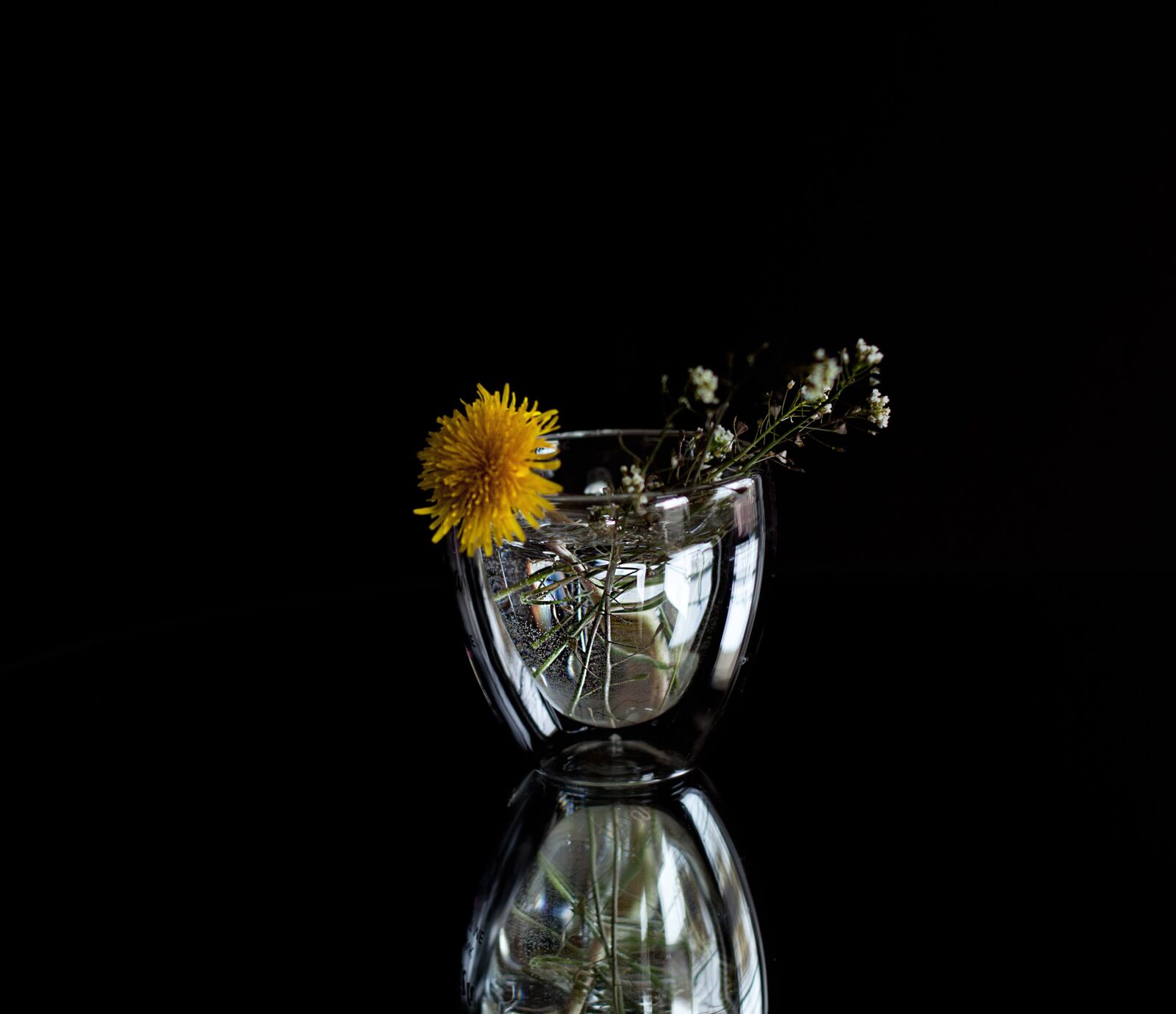 Canon EOS 5D Mark II + Canon EF 50mm F1.4 USM sample photo. Glass, flowers, water photography