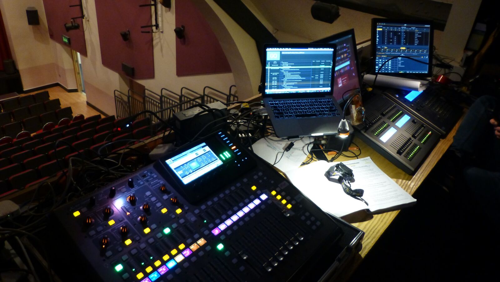Panasonic Lumix DMC-ZS20 (Lumix DMC-TZ30) sample photo. Theatre, mixing desk, stage photography