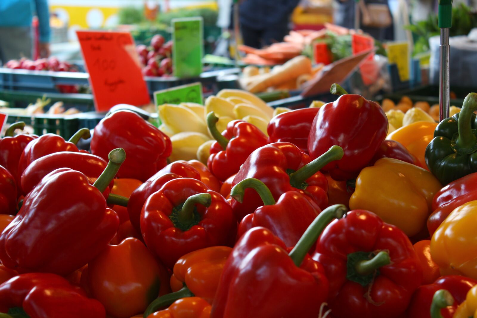 Canon EOS 600D (Rebel EOS T3i / EOS Kiss X5) sample photo. Market stall, red pepper photography