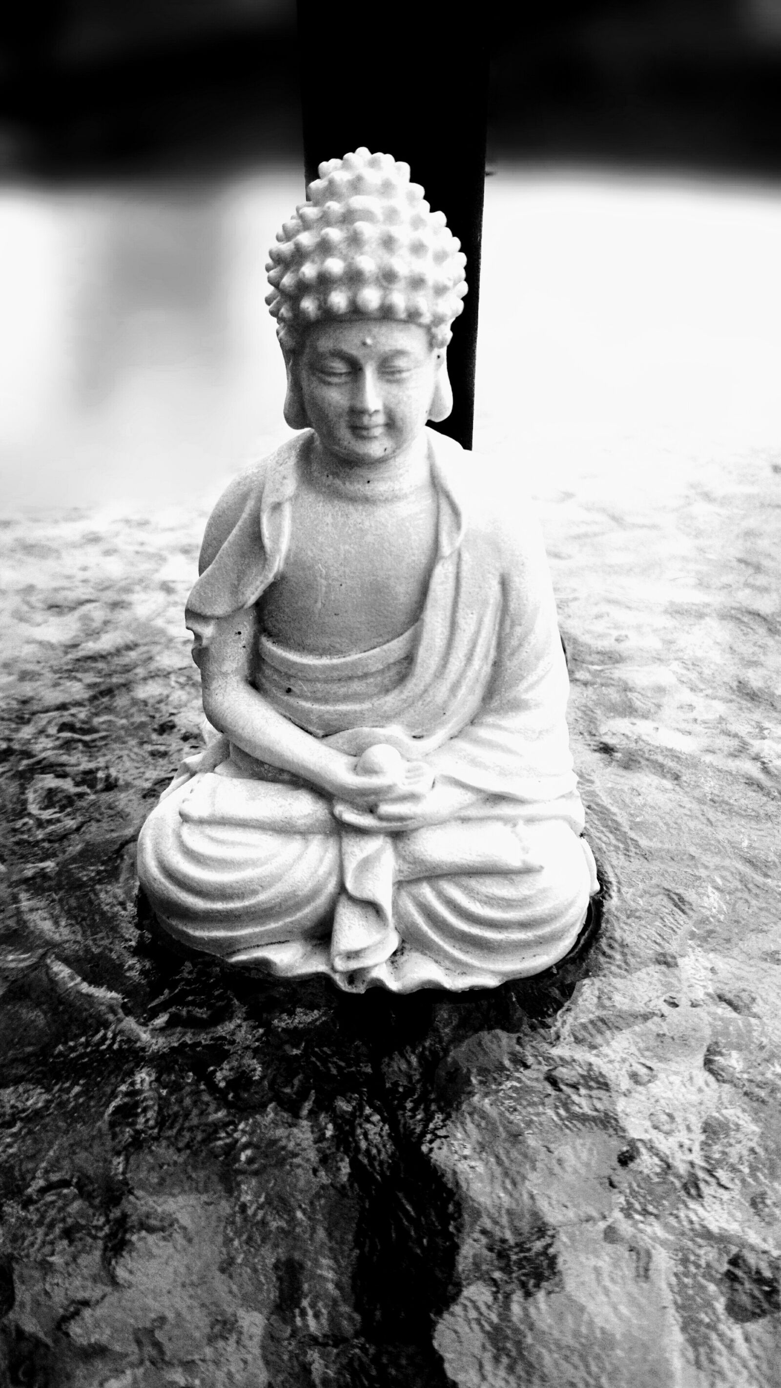 Sony Xperia X Compact sample photo. Black, white, buddha photography
