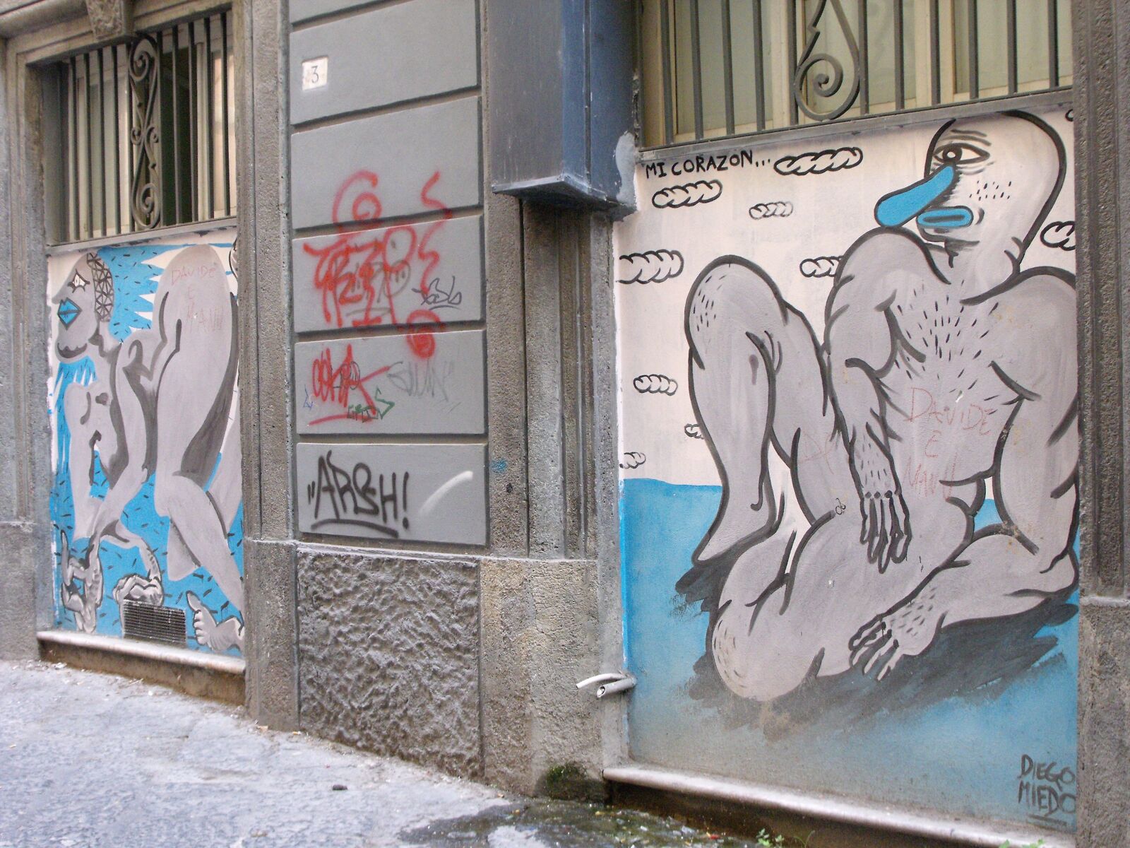 Fujifilm FinePix S1000fd sample photo. Naples, street art, murals photography