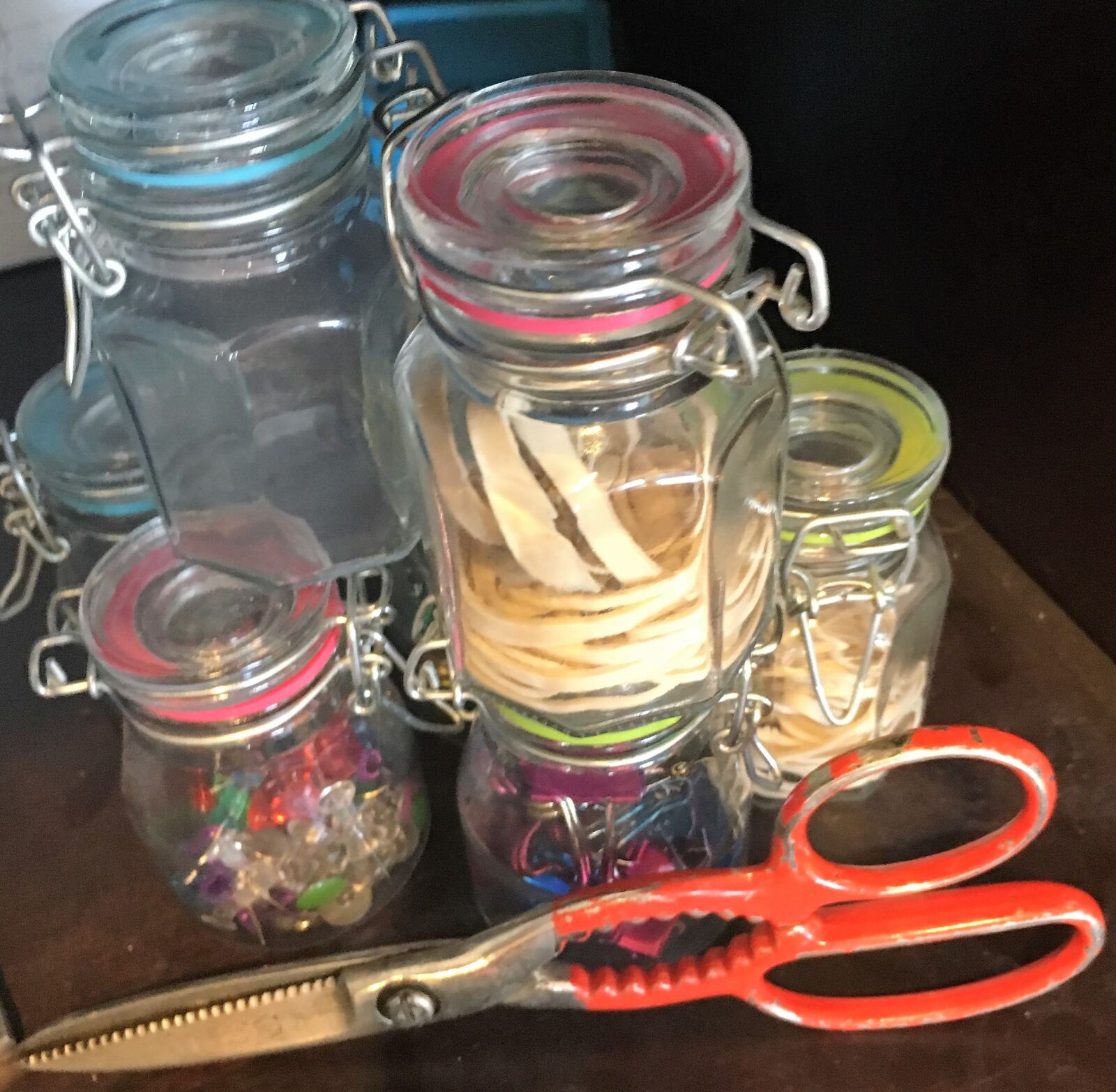 Apple iPhone 6s sample photo. Jars, office, office, equipment photography