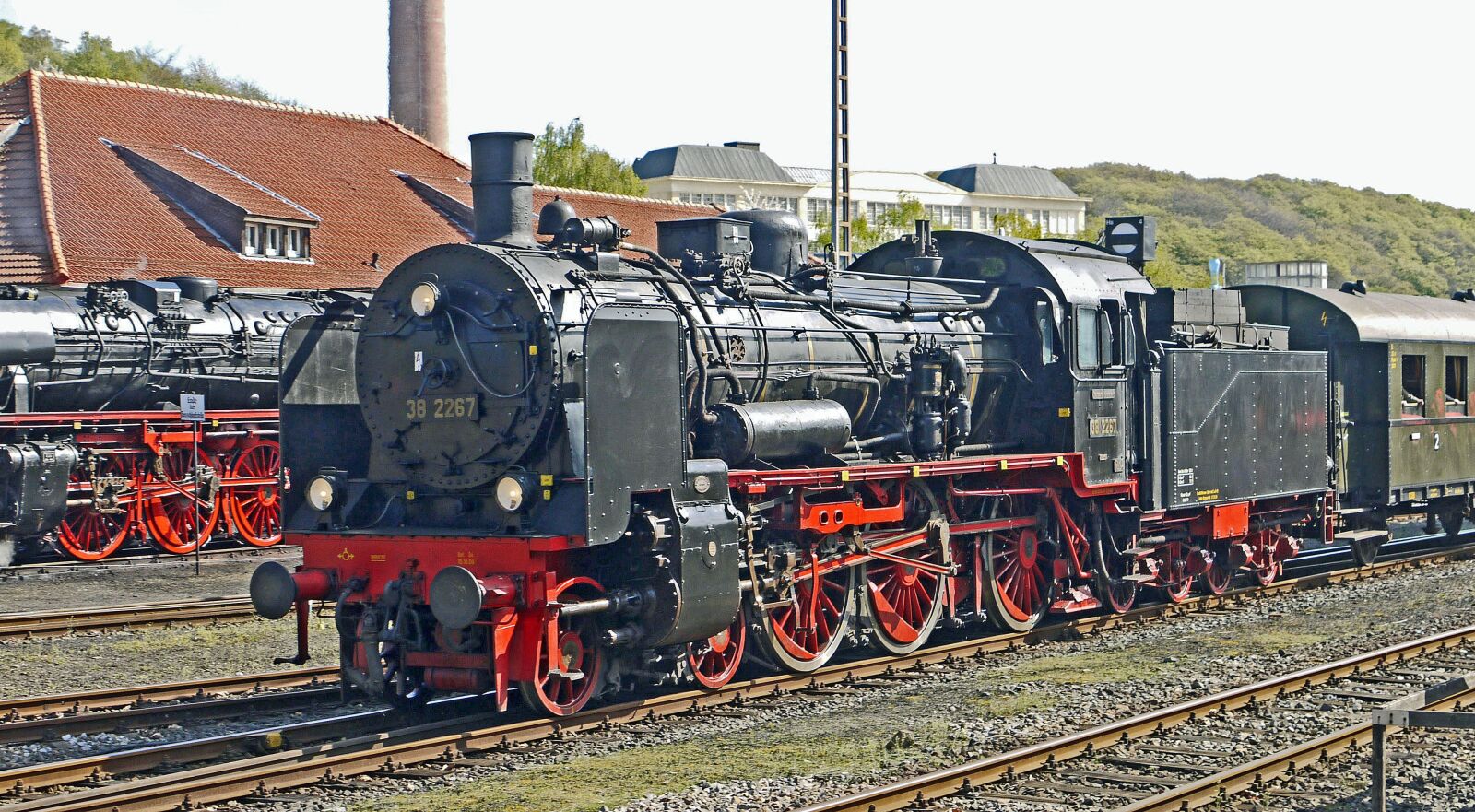 Panasonic Lumix DMC-G1 sample photo. Steam locomotives, railway museum photography