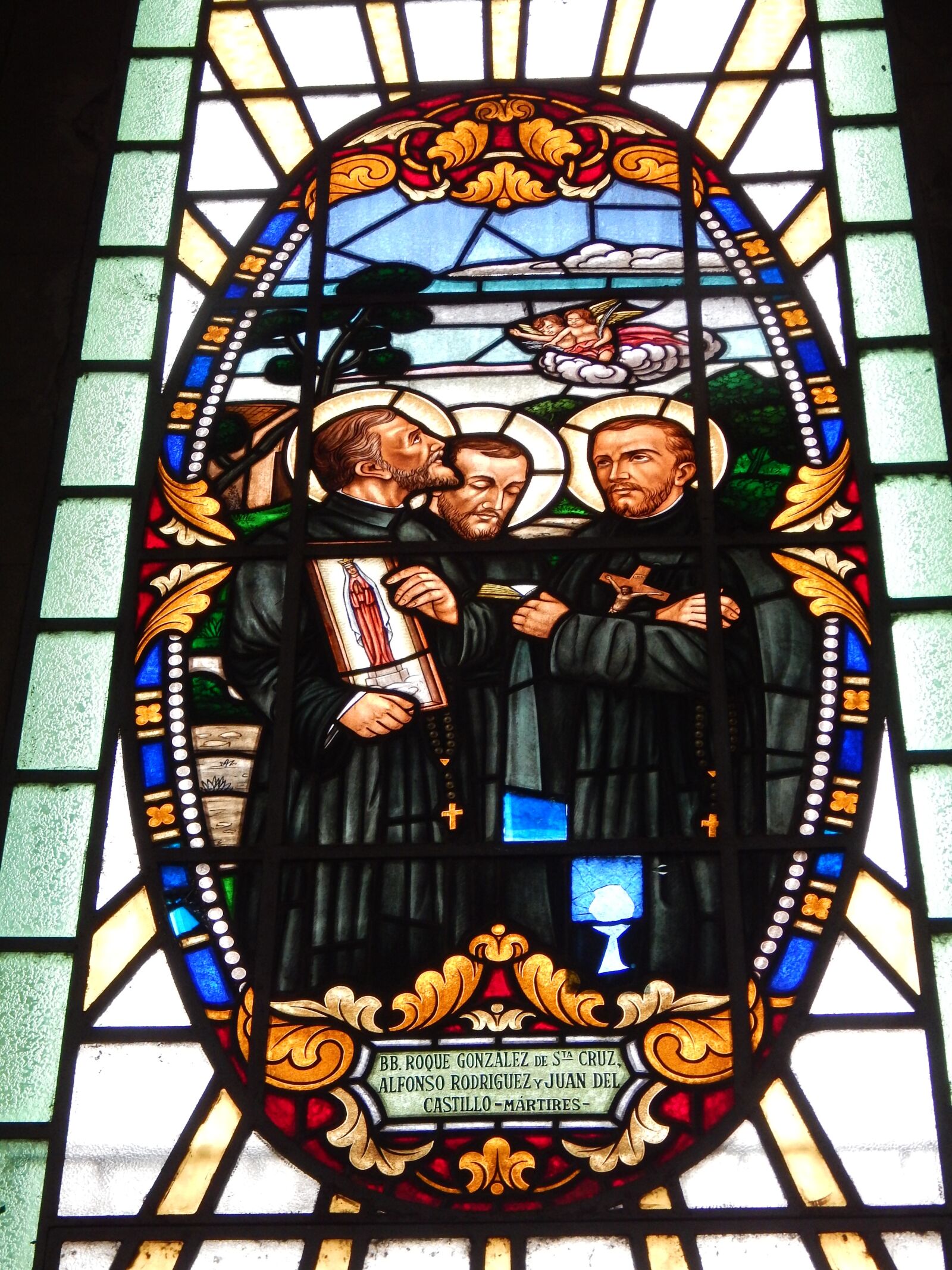 Nikon Coolpix L830 sample photo. Stained glass, church, santo photography