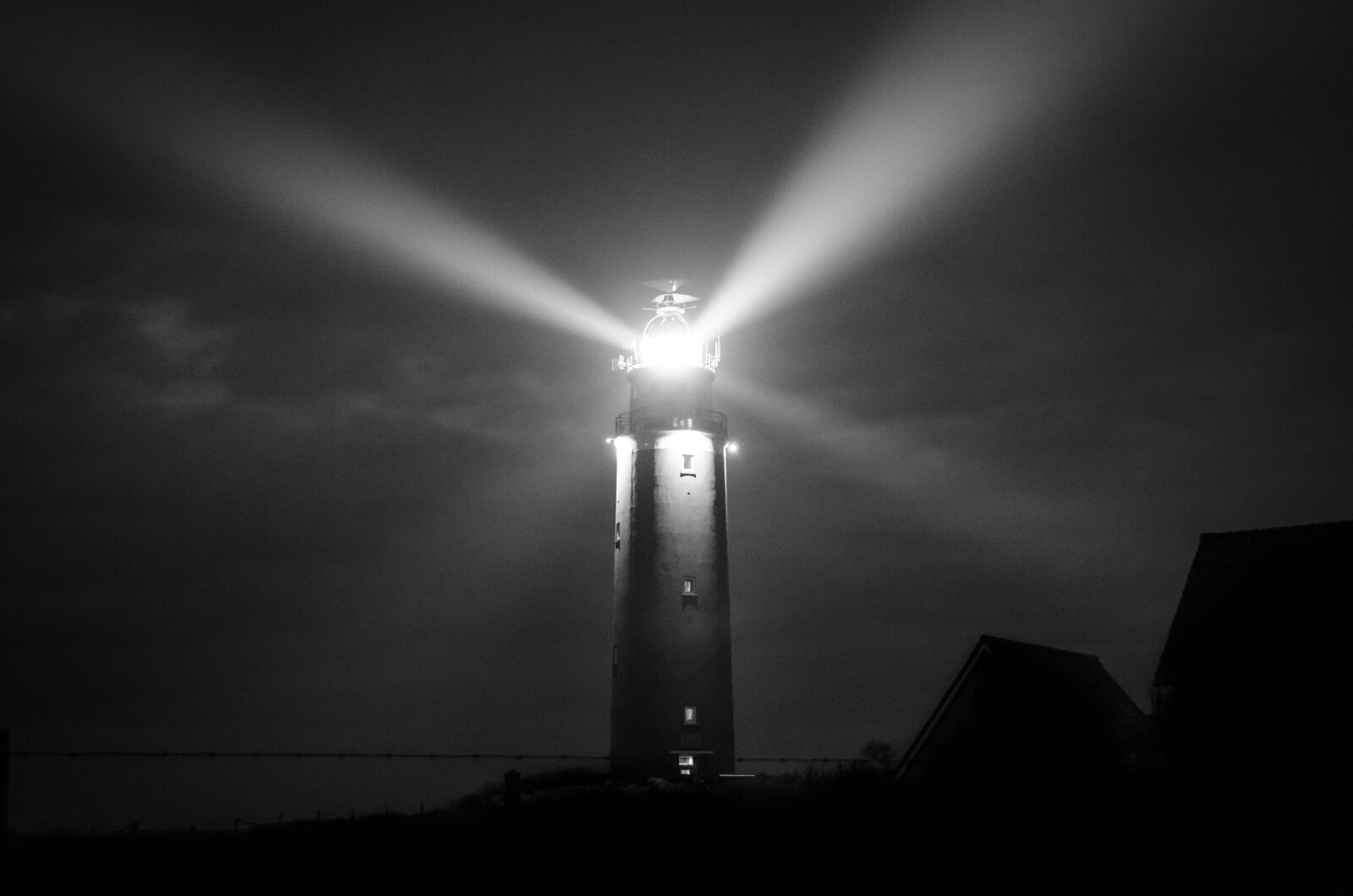 Nikon D7000 sample photo. Lighthouse, night, sea photography