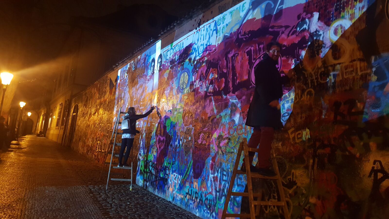 Samsung Galaxy S9 sample photo. Lennon wall, street art photography