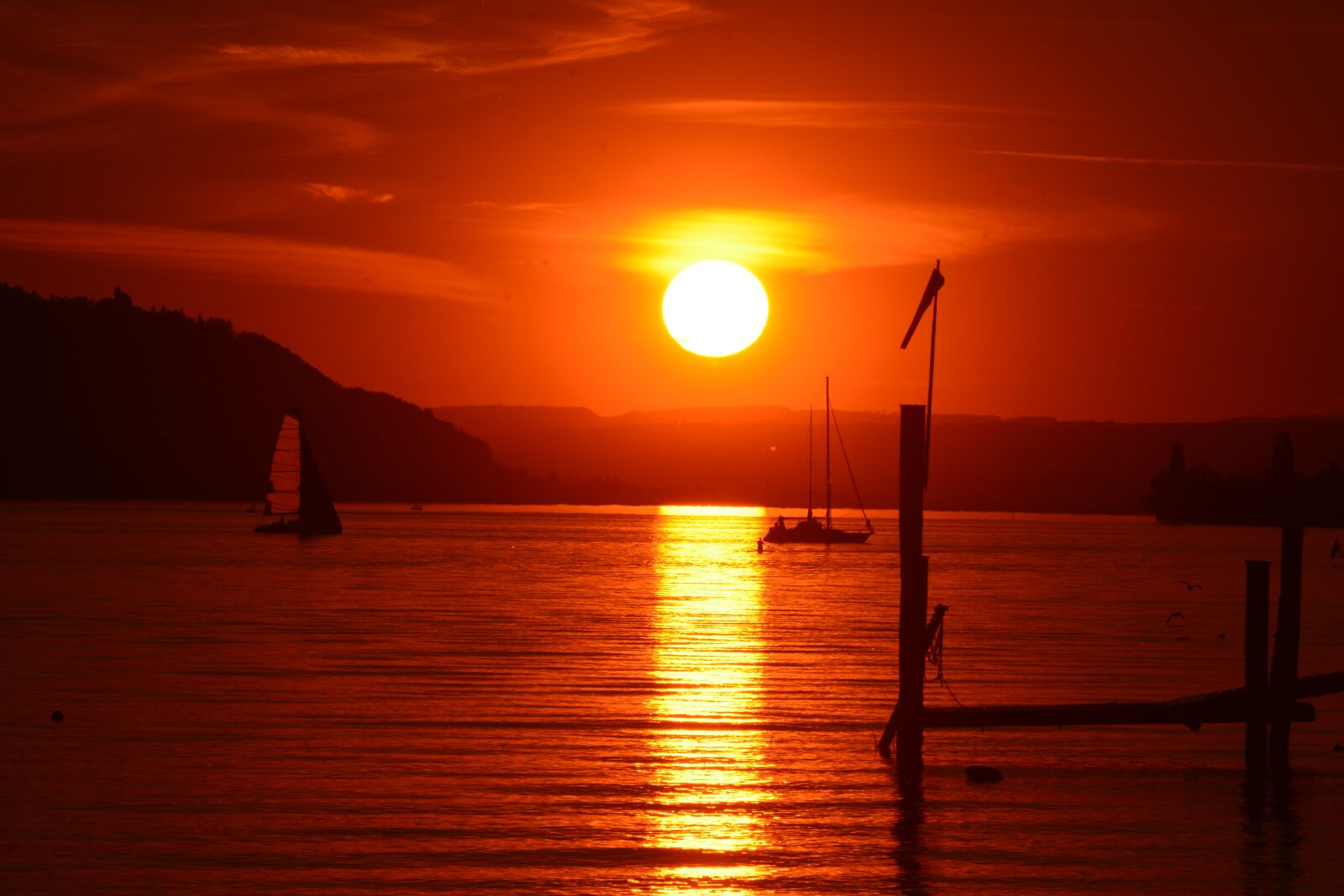 Nikon D5200 sample photo. Lake constance, sunset, abendstimmung photography