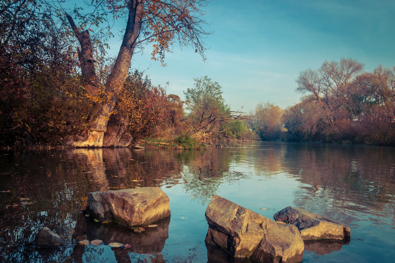 Canon EOS 70D sample photo. Autumn, river, nature photography