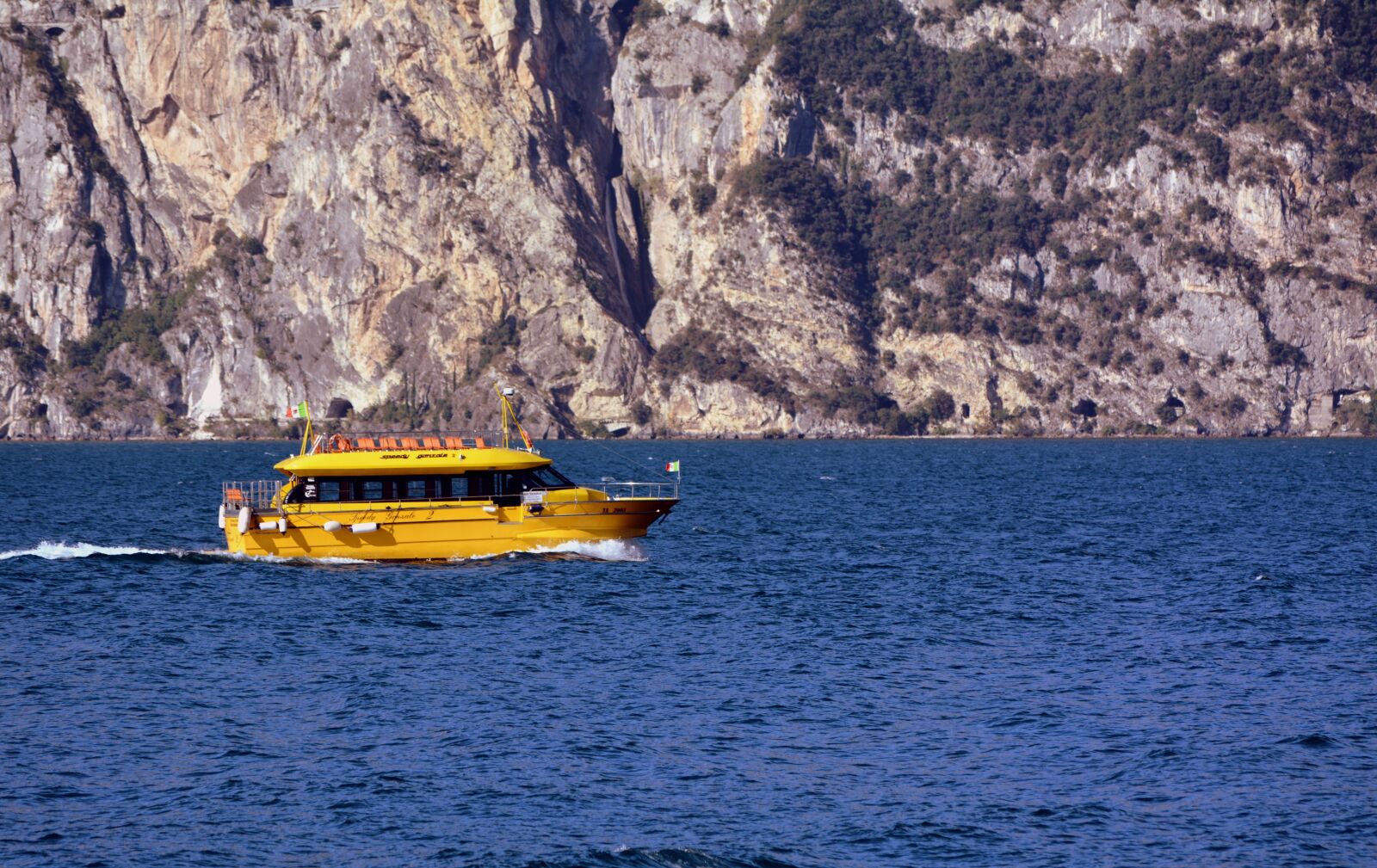 Nikon D7100 sample photo. Lake, boat, mountain photography