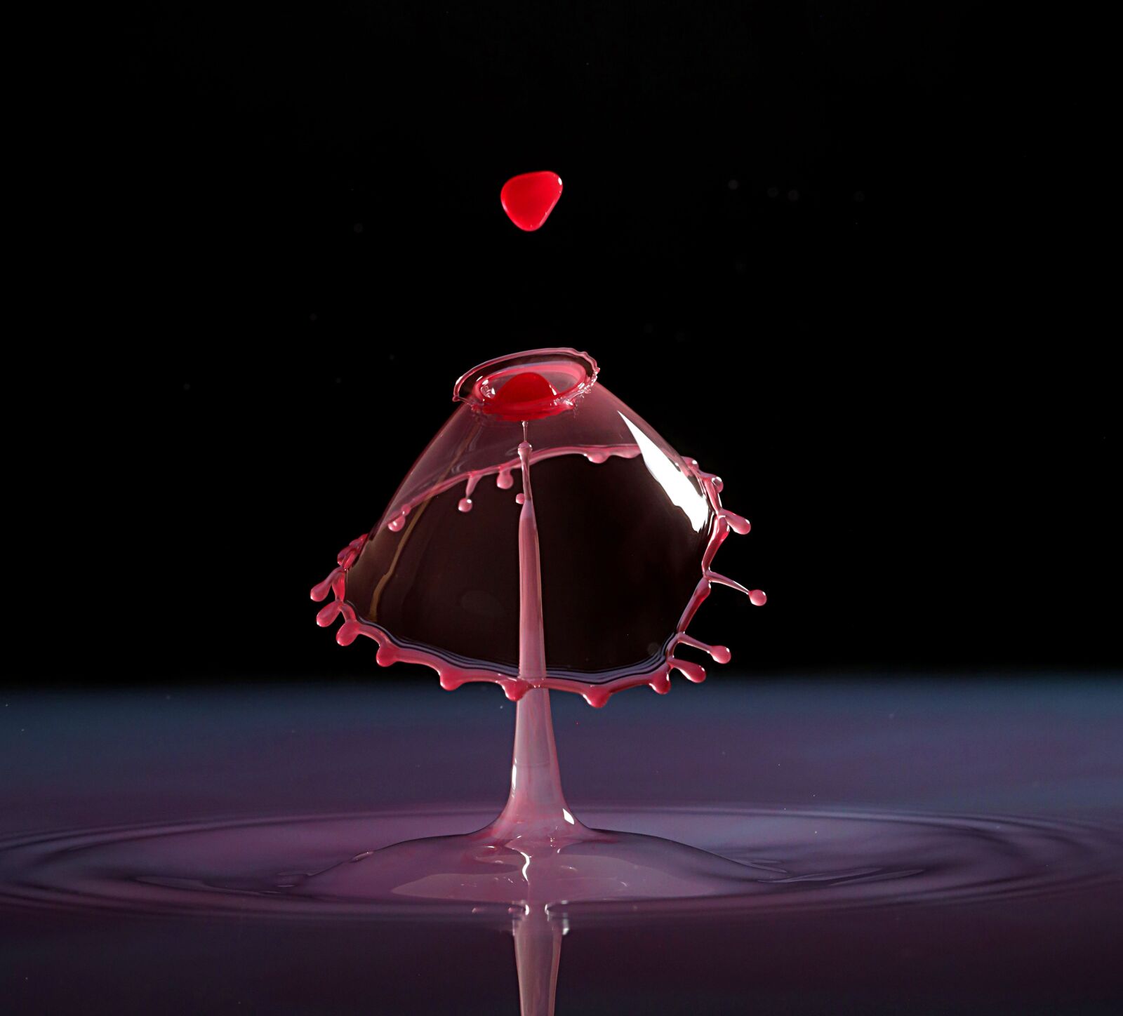 Canon EOS R sample photo. Water drop, droplets, red photography