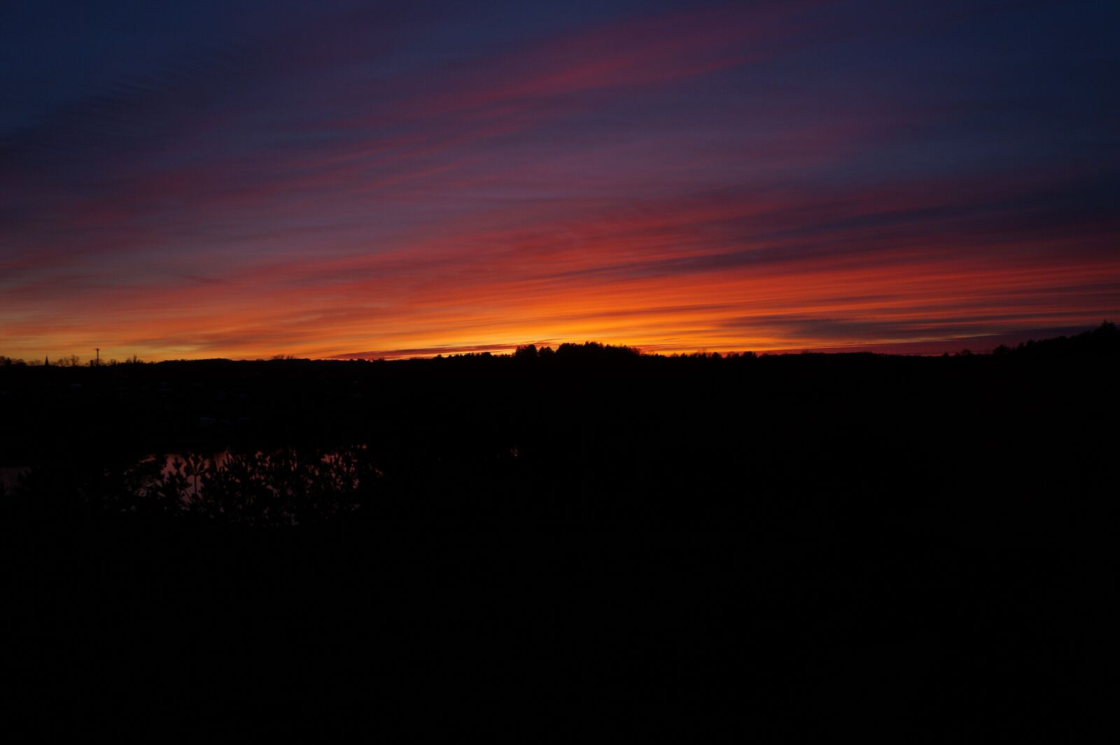 Sony Alpha a3000 + Sony E 18-55mm F3.5-5.6 OSS sample photo. Sunset, winter, night photography