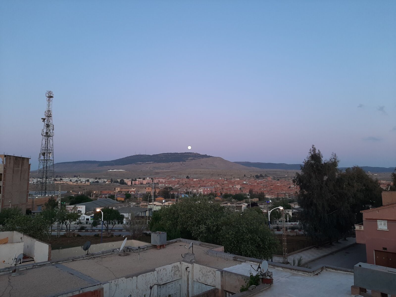 Samsung Galaxy A50 sample photo. Moon, mountain, sky photography