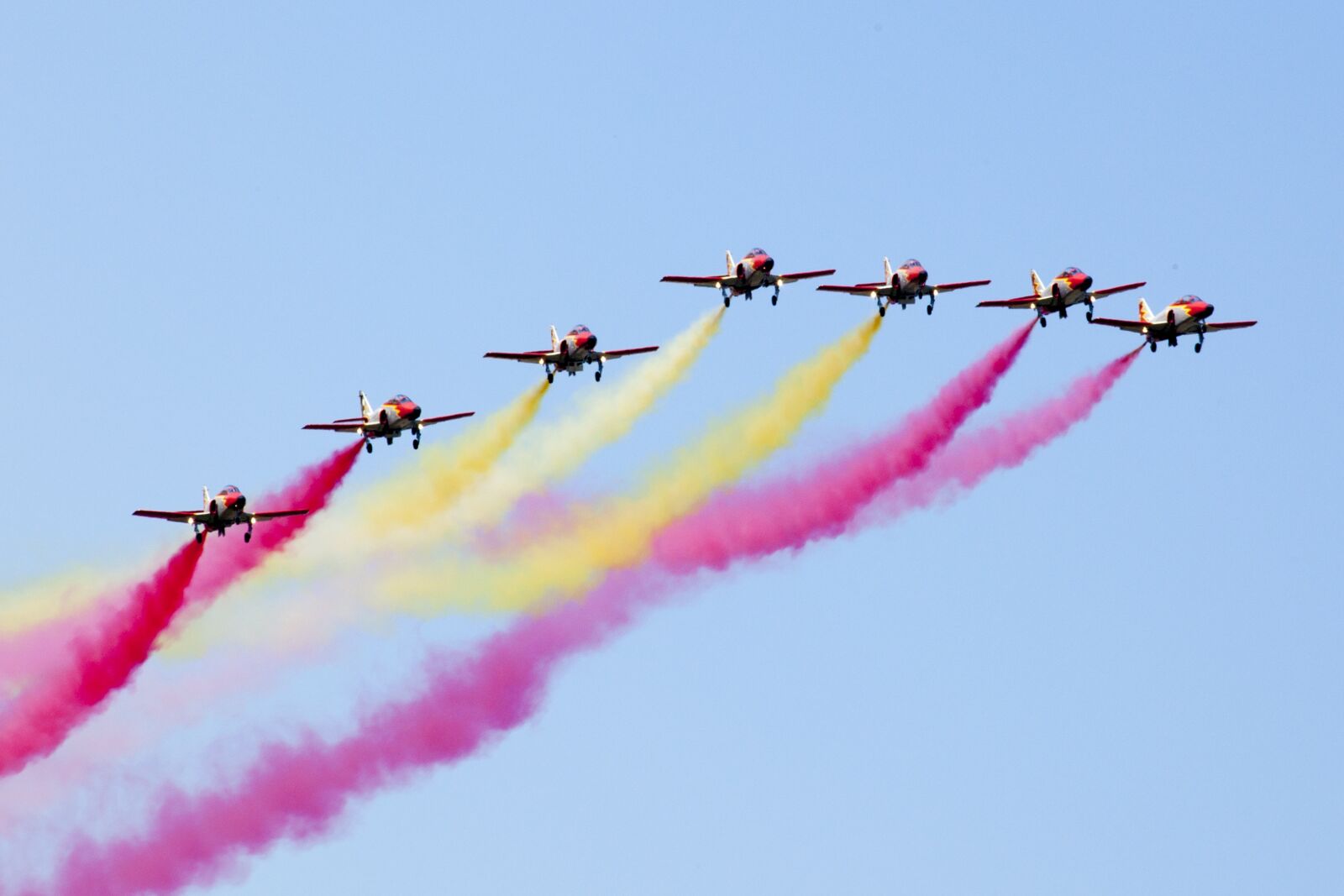 Canon EF 70-300mm F4-5.6 IS USM sample photo. Patrulla aguila, spain, fighter photography