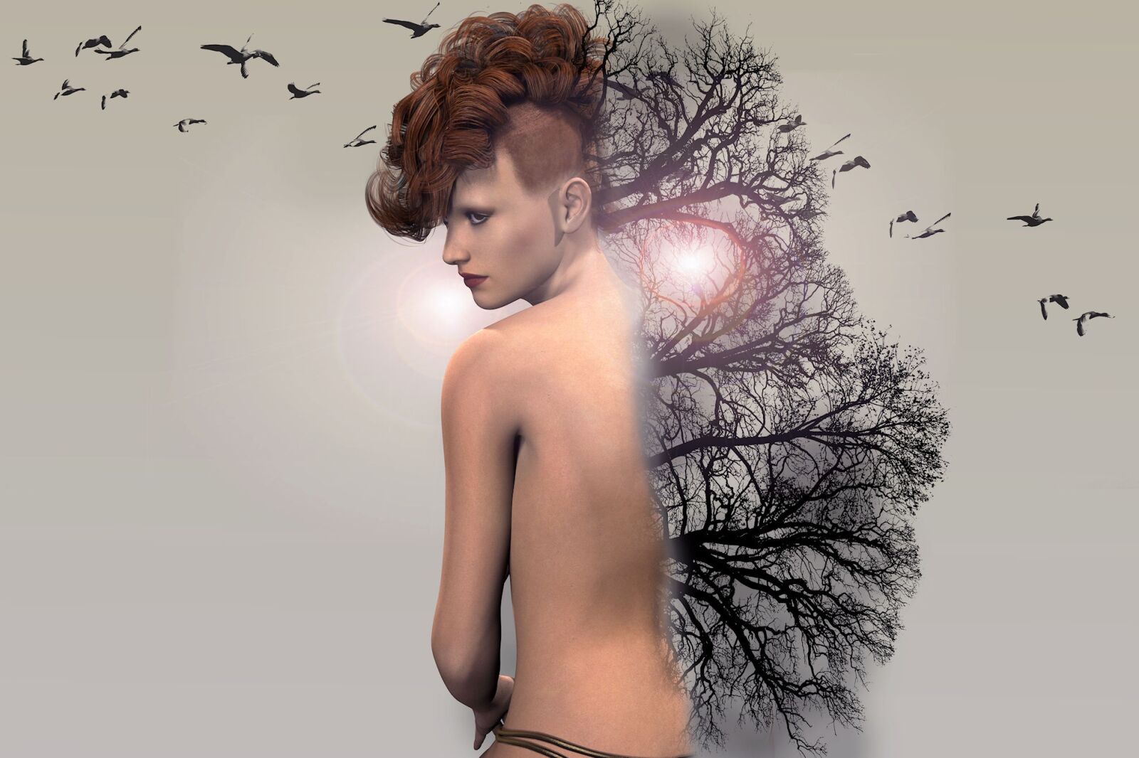 Nikon D7100 sample photo. Woman, forest, birds photography