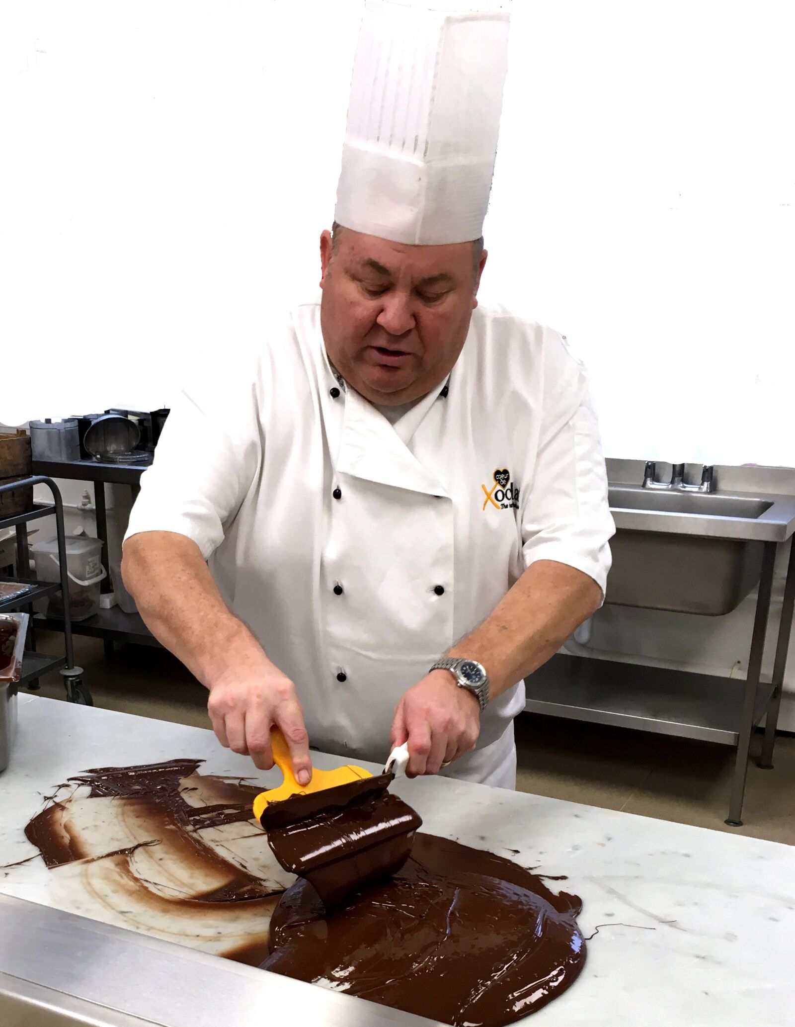 Apple iPhone 6s sample photo. Tempering, chocolate, chocolatier photography