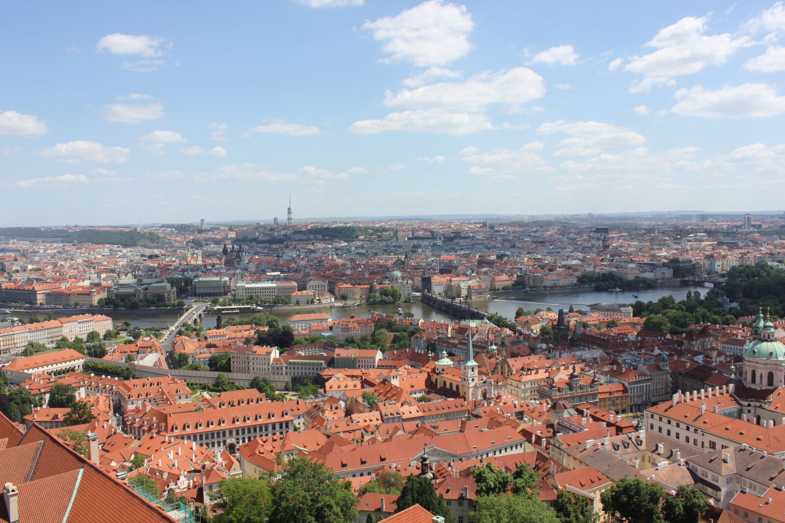 Canon EF-S 18-55mm F3.5-5.6 IS sample photo. Landscape, prague, roof, roofs photography