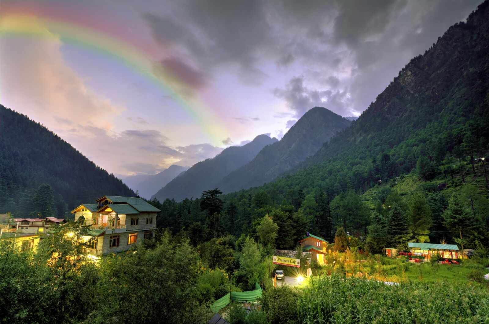 Nikon D7100 sample photo. Hill station, rainbow, landscape photography