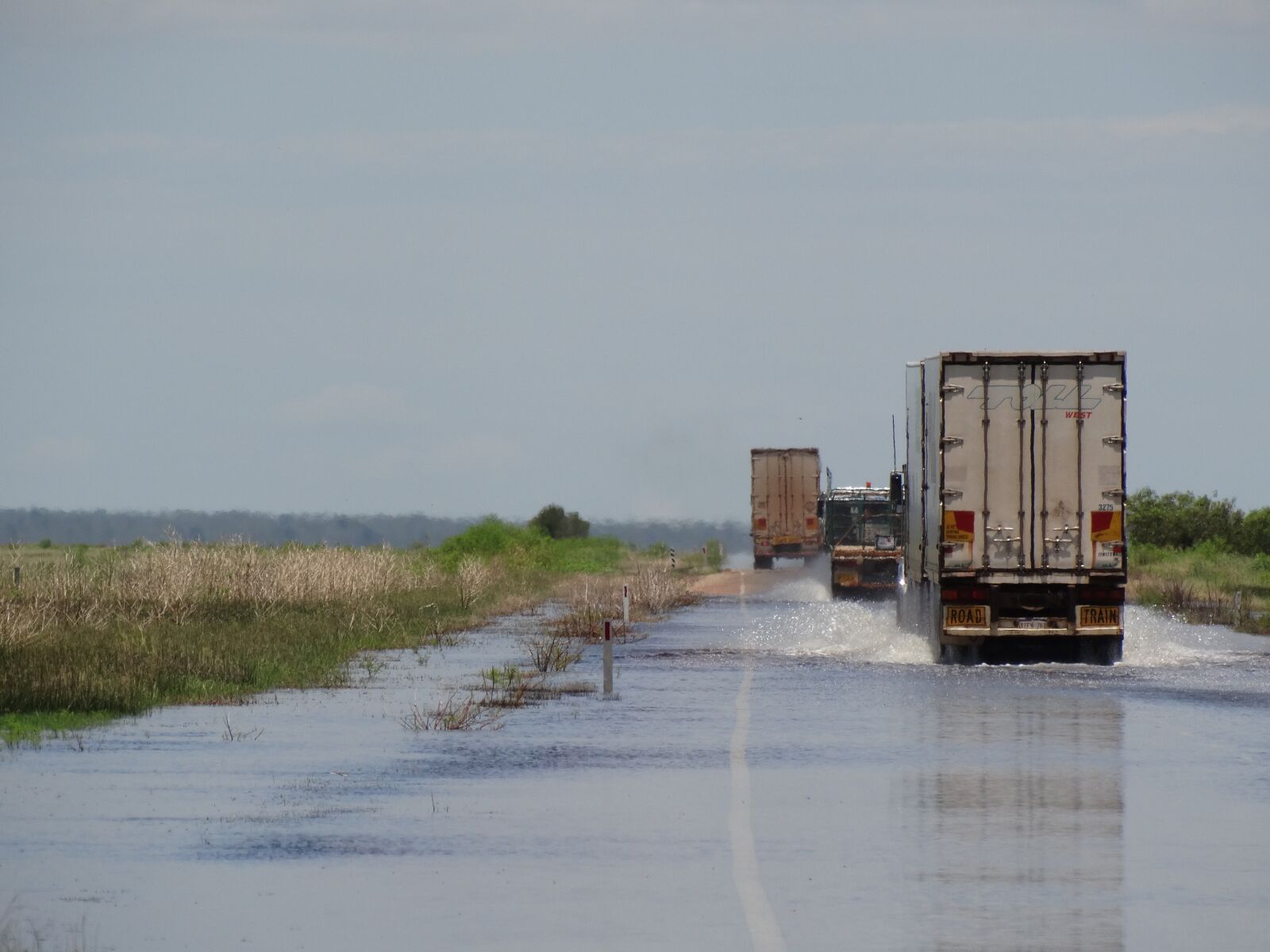 Sony Cyber-shot DSC-HX300 sample photo. Flood, road train, truck photography