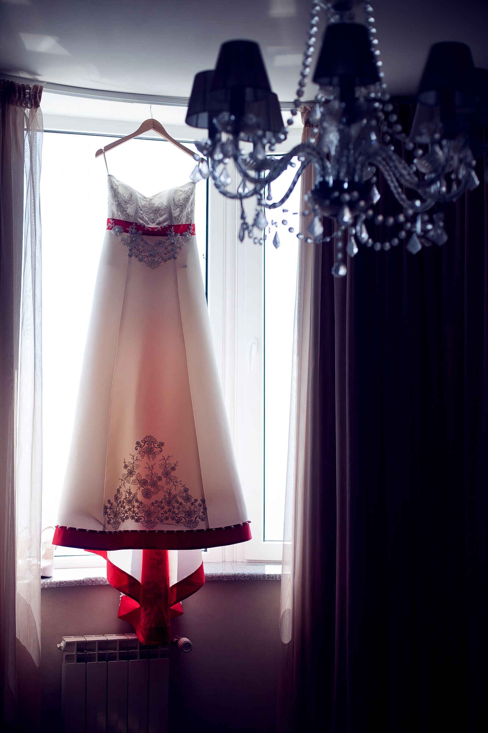 Canon EF 50mm F1.4 USM sample photo. Wedding, window, wedding dress photography