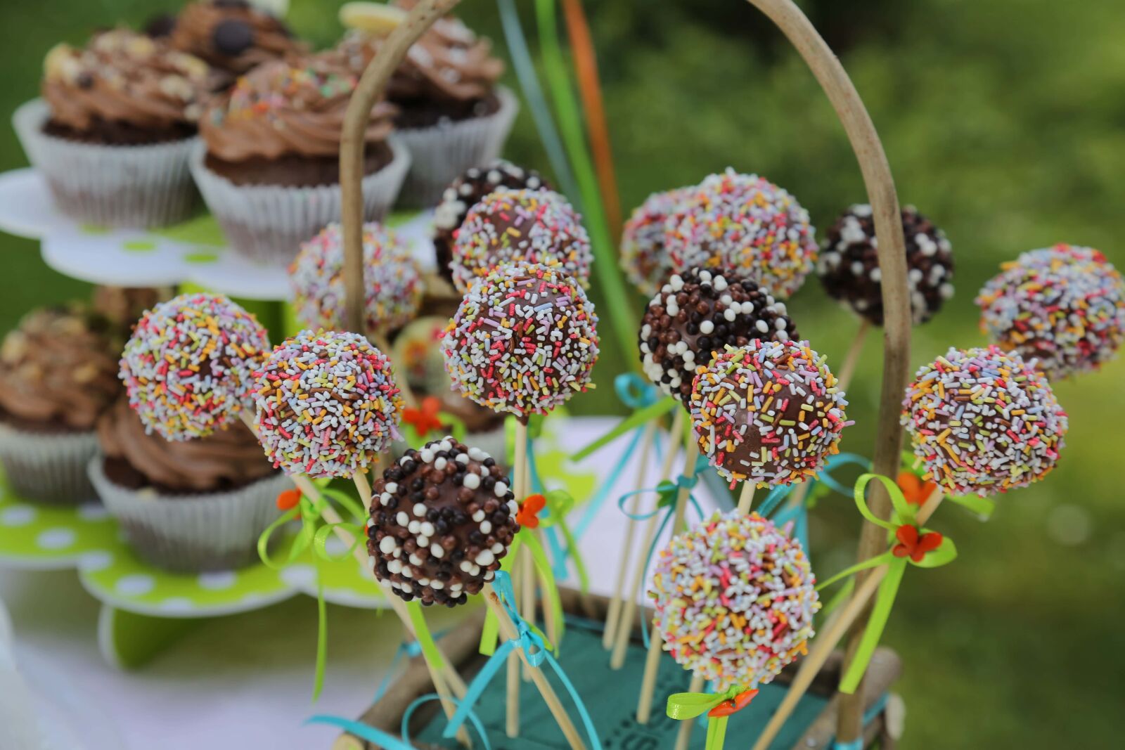 Canon EF 24-105mm F4L IS USM sample photo. Lollipop, cupcake, chocolate, sticks photography