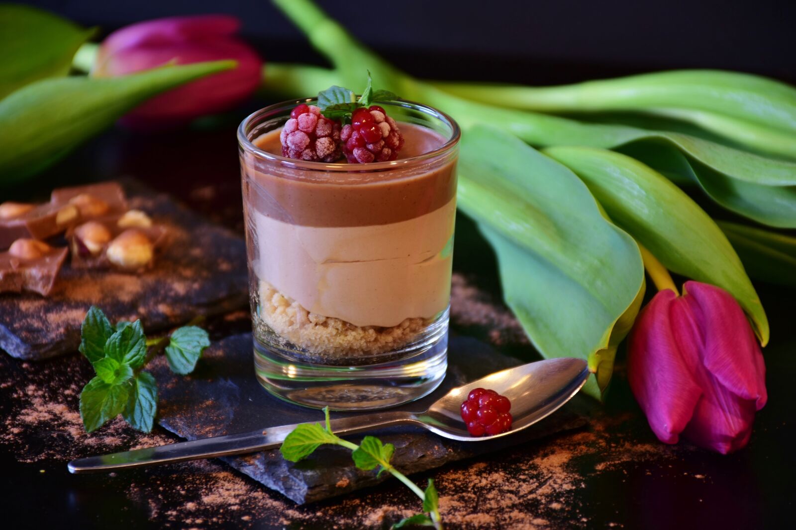 Nikon D7200 sample photo. Nougat, mousse, chocolate mousse photography