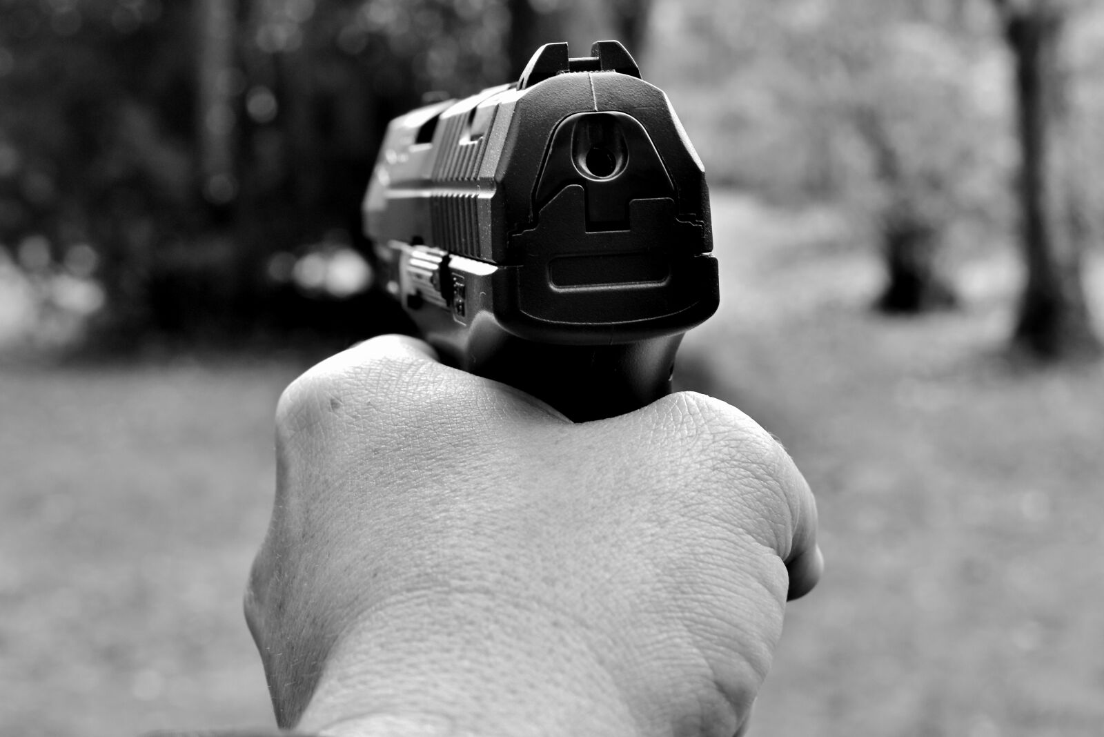 Nikon D7200 sample photo. Pistol, weapon, target photography