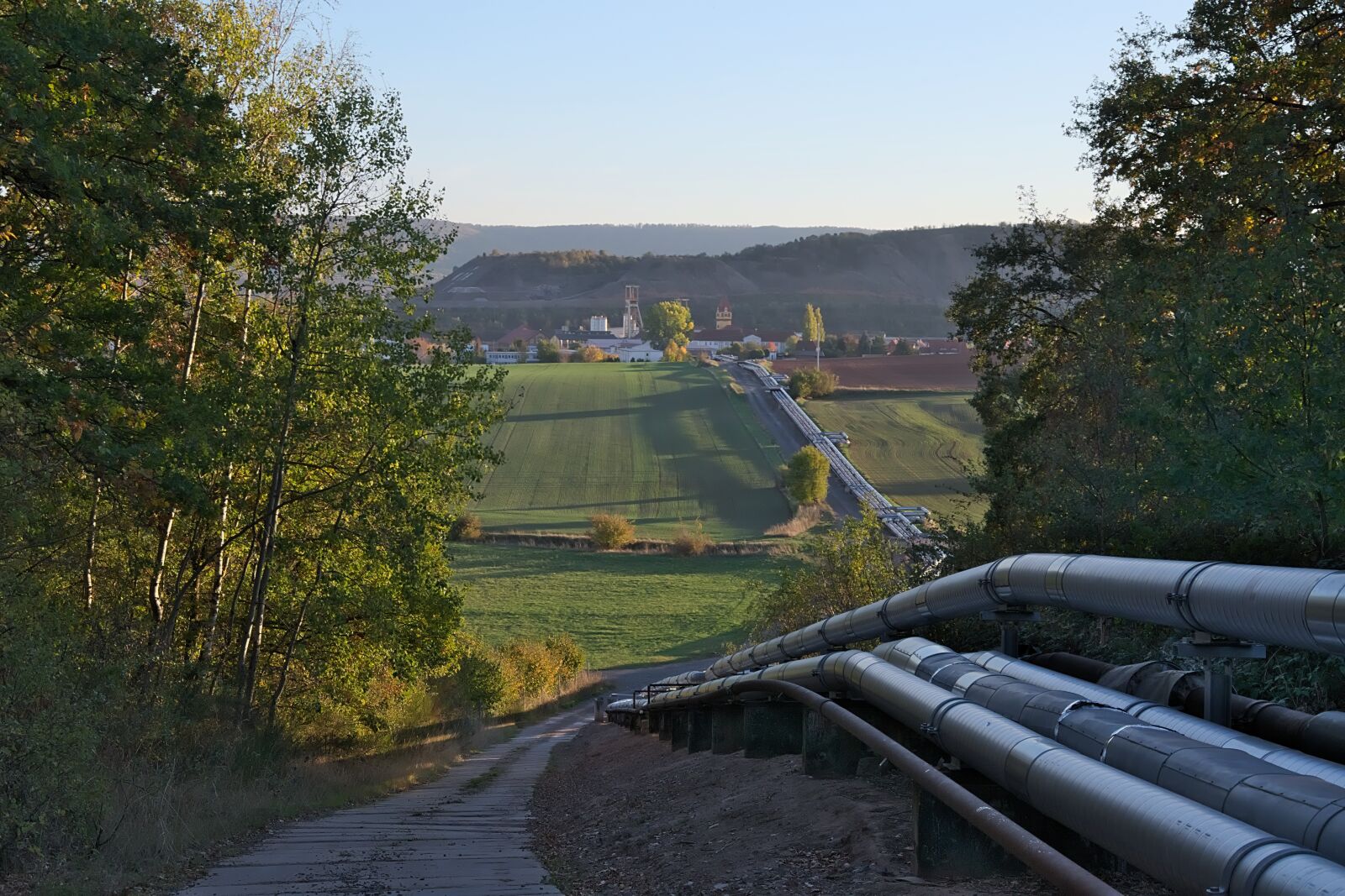 Nikon D3300 sample photo. Evening sun, mine, piping photography
