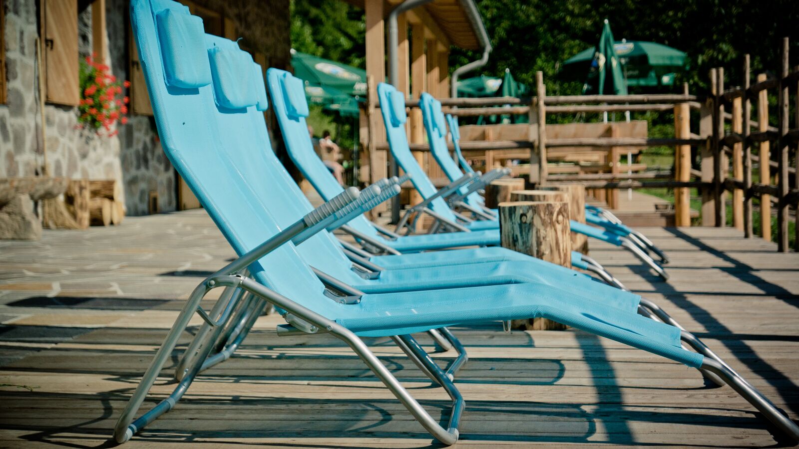 Panasonic Lumix DMC-LX100 sample photo. Concerns, terrace, sun loungers photography