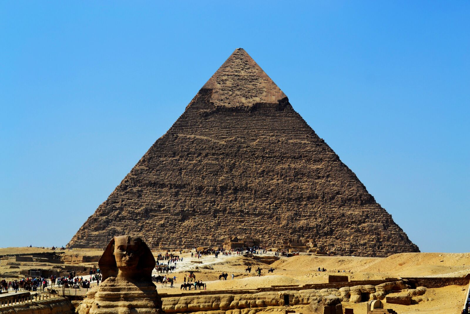 Nikon D3100 sample photo. Pyramid, sphinx, desert photography