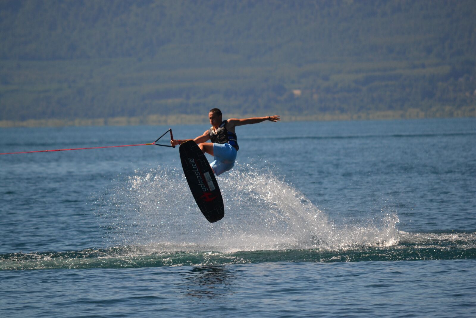 Nikon D3100 sample photo. Wakeboard, jump, water photography